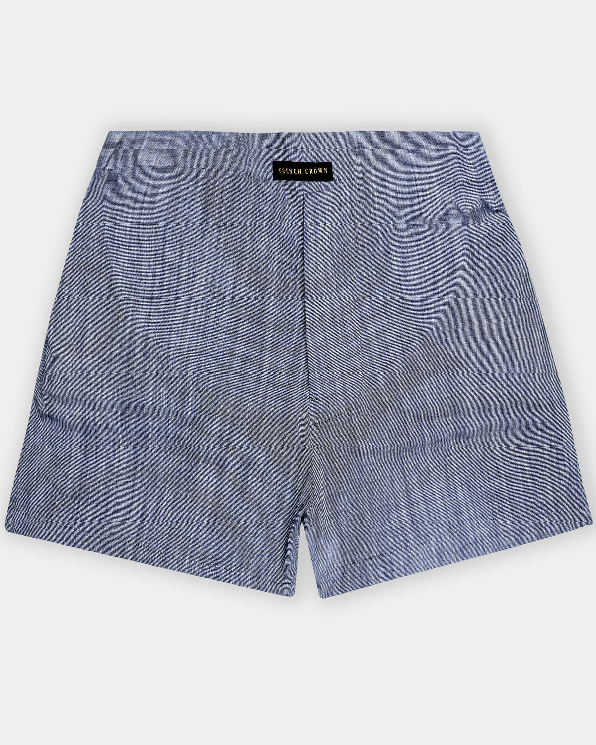 Steal Gray Solid Chambray Cotton Boxer For Man