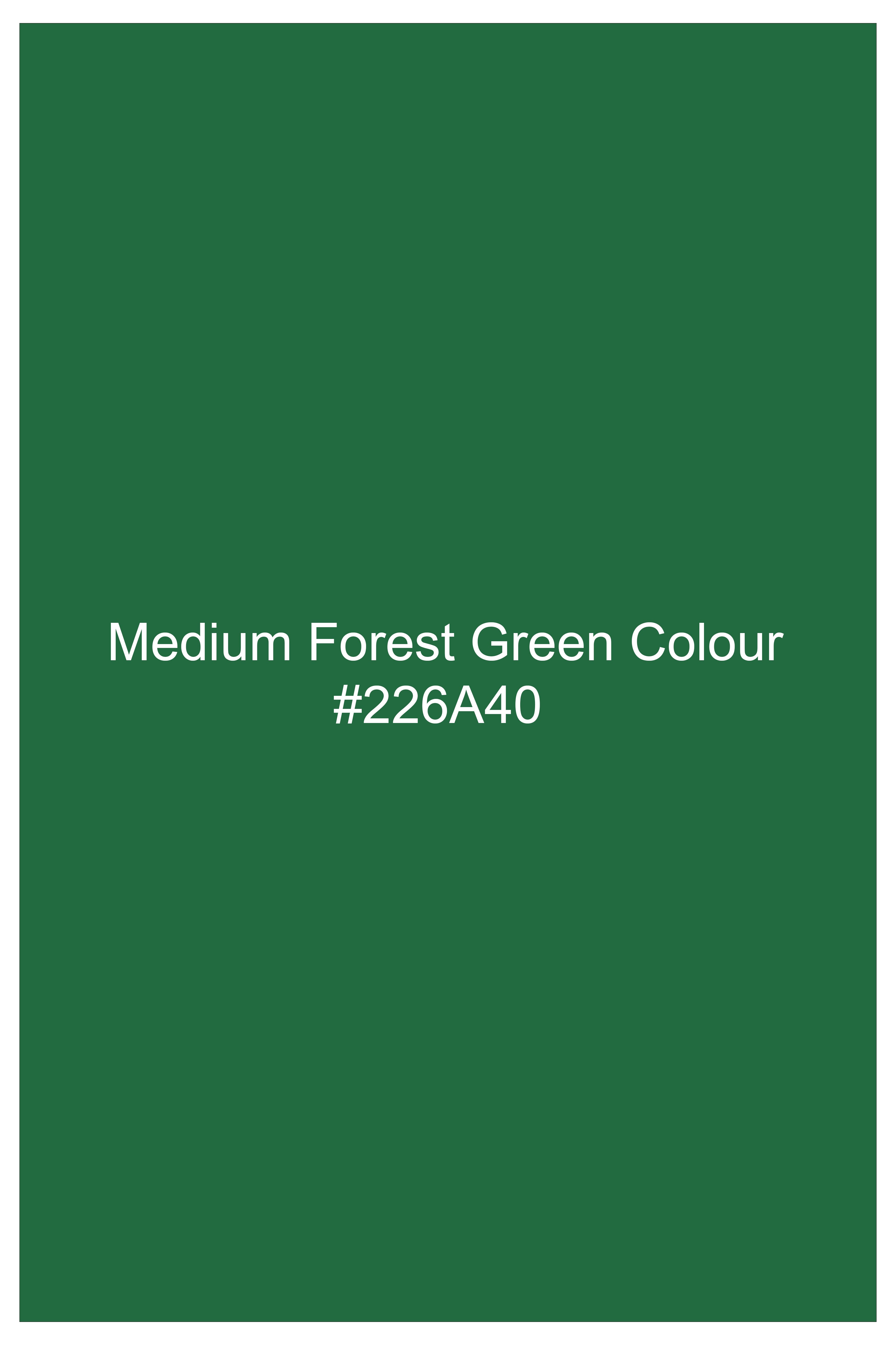Medium Forest Green with Yellow Cross Printed Dobby Premium Cotton Boxer