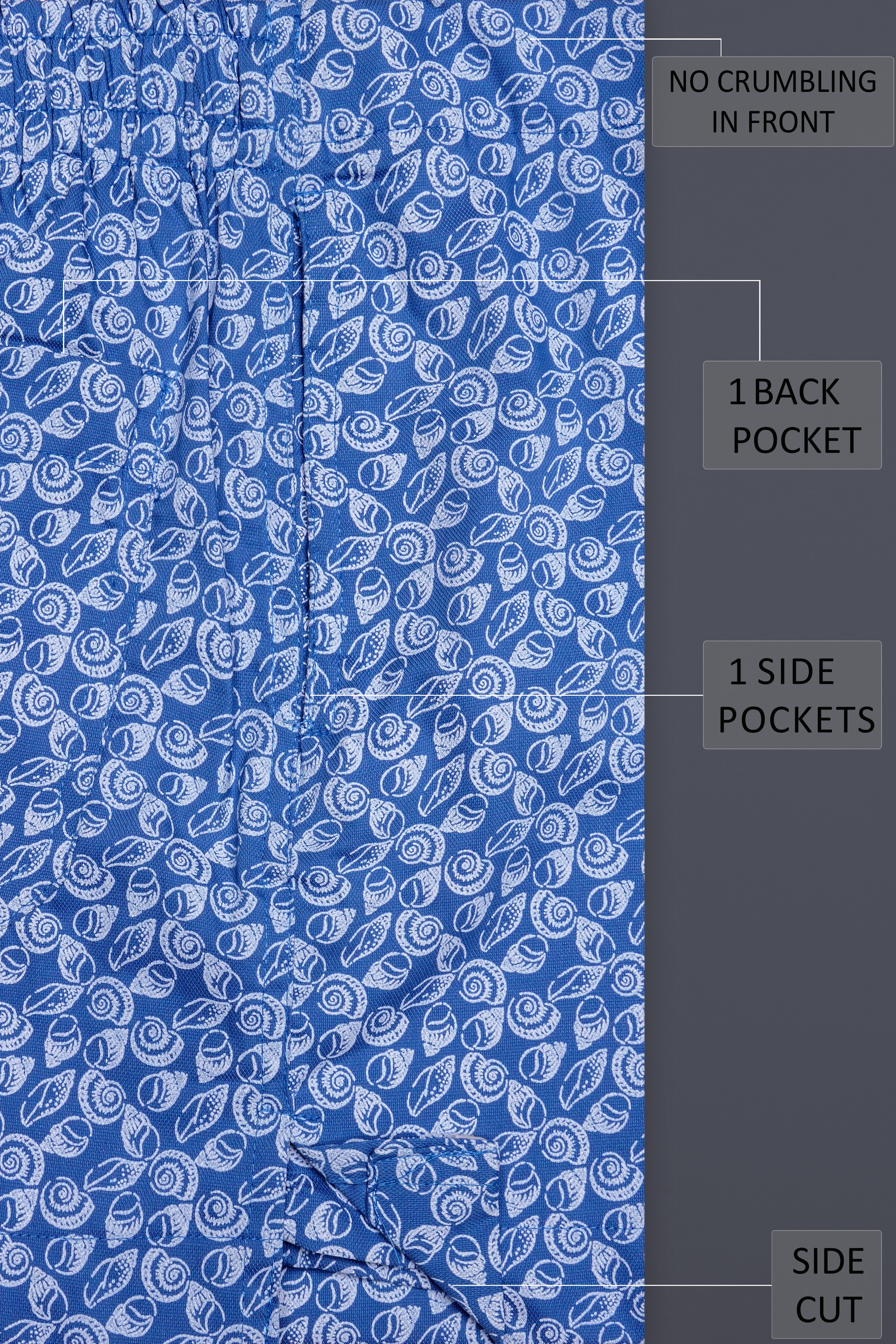 Mariner Blue Dobby Textured Premium Giza Cotton Boxer
