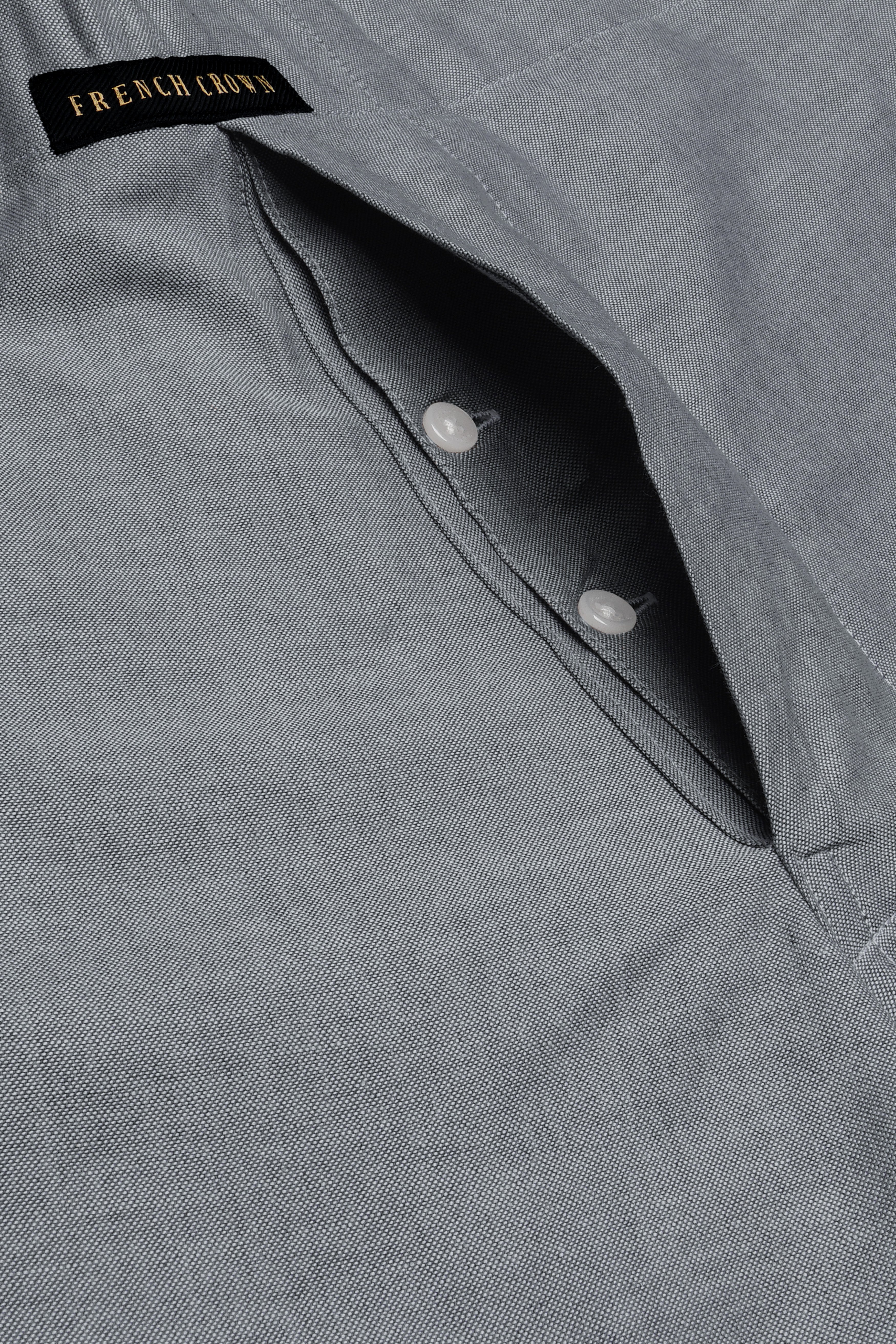 Boulder Gray Solid Oxford Premium Cotton Boxer