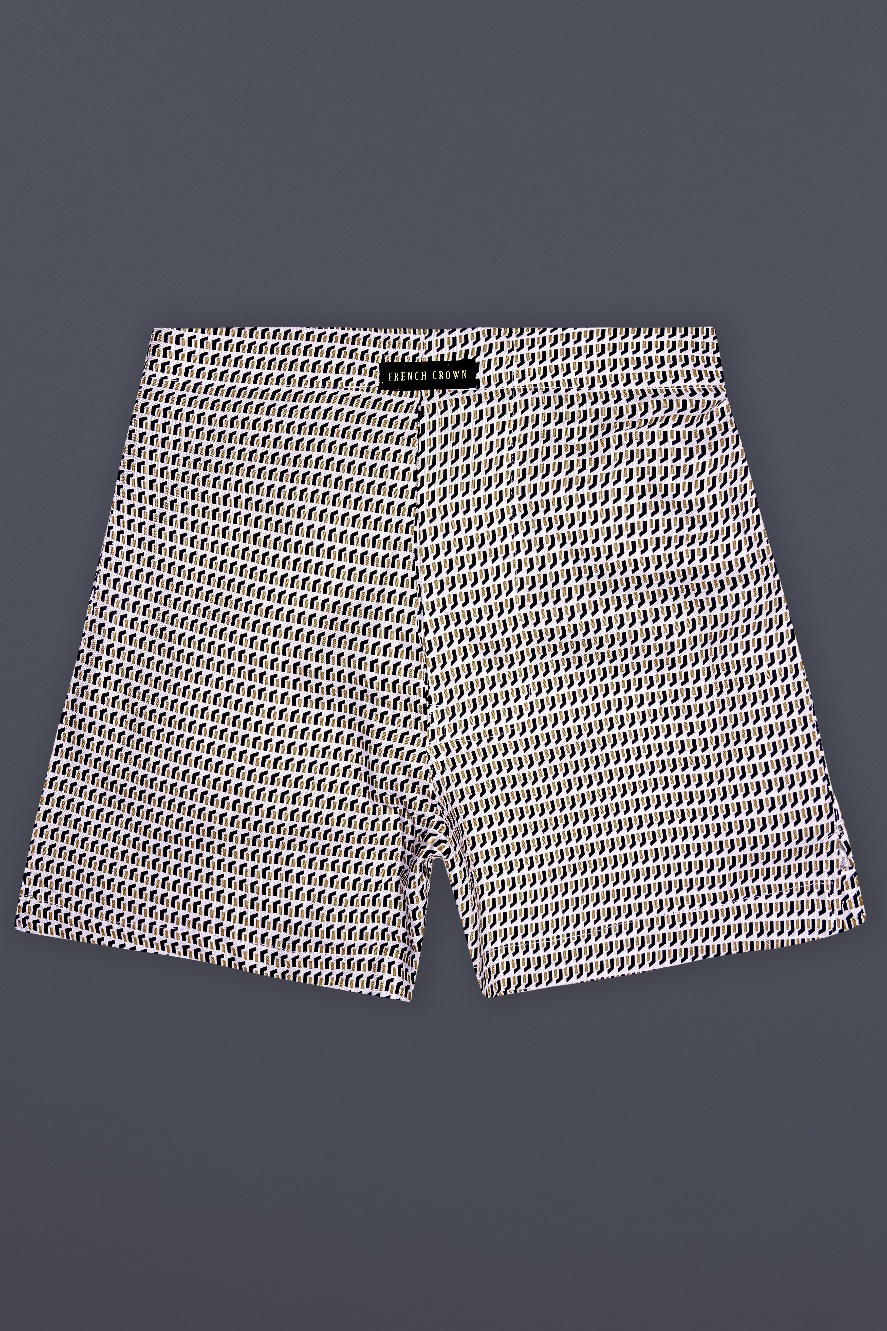 Irish Coffee Brown And Jaguar Black Prints Dobby Textured Premium Giza Cotton Boxer