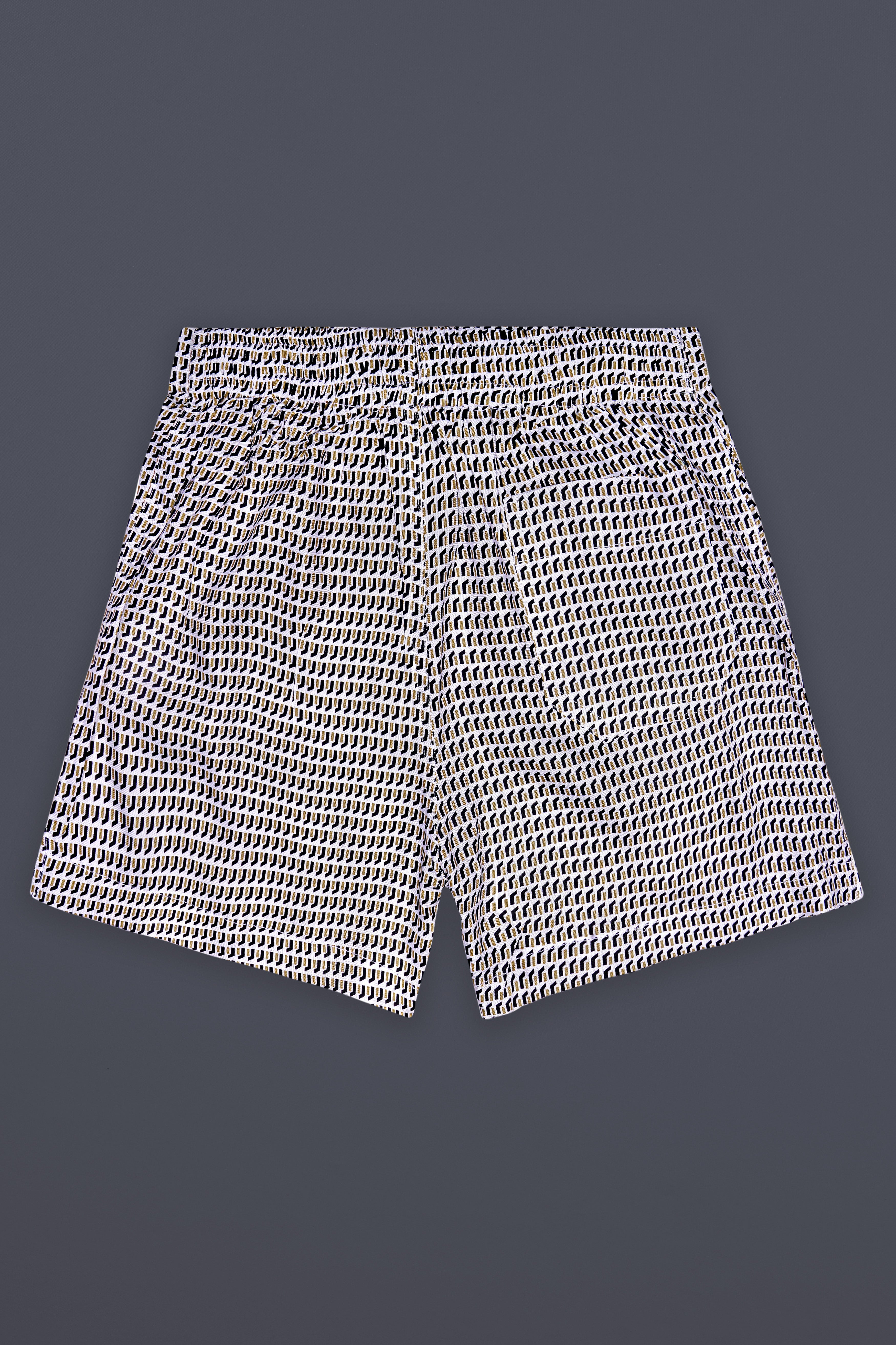 Irish Coffee Brown And Jaguar Black Prints Dobby Textured Premium Giza Cotton Boxer