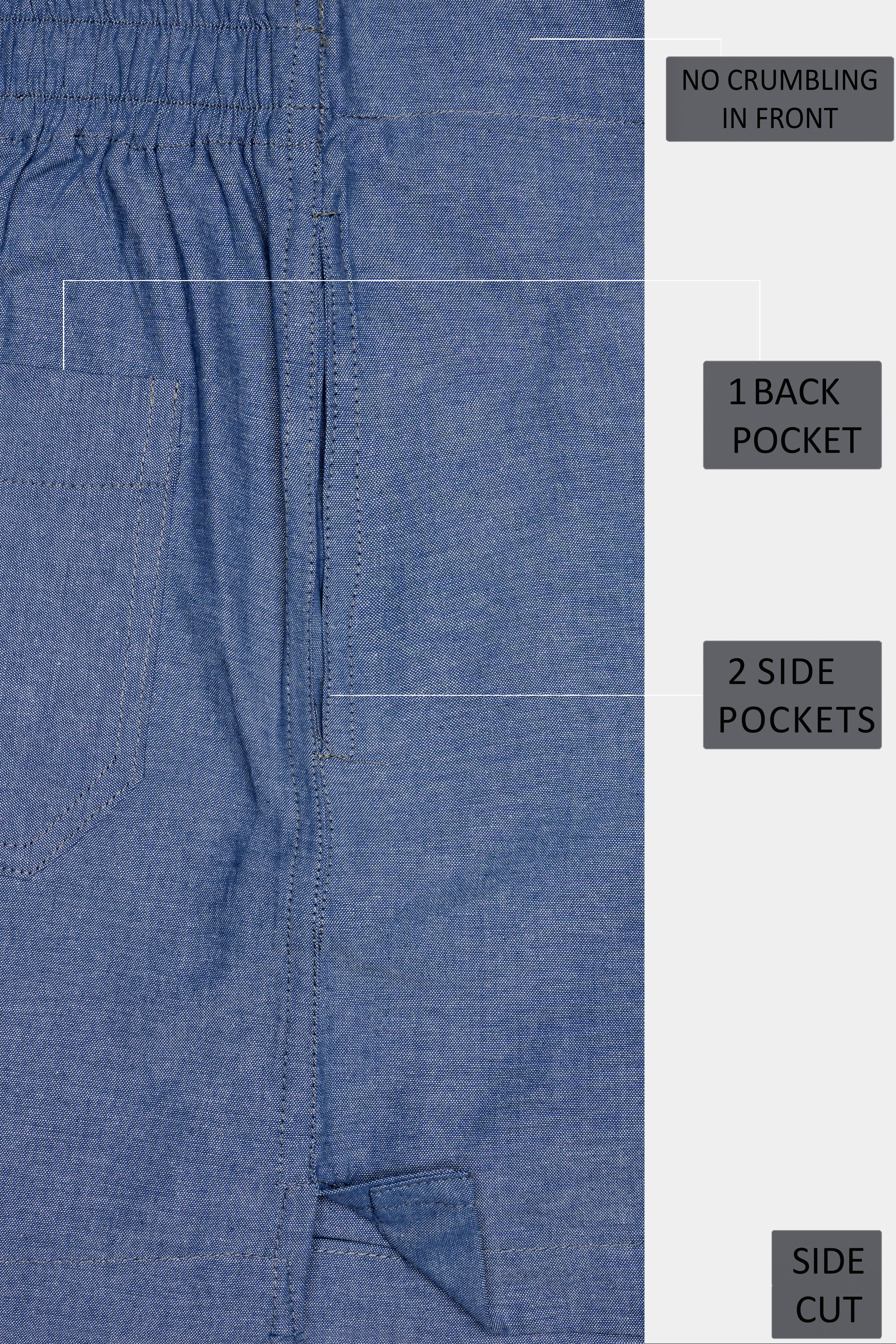 Comet Gray Solid Oxford Premium Cotton Boxer