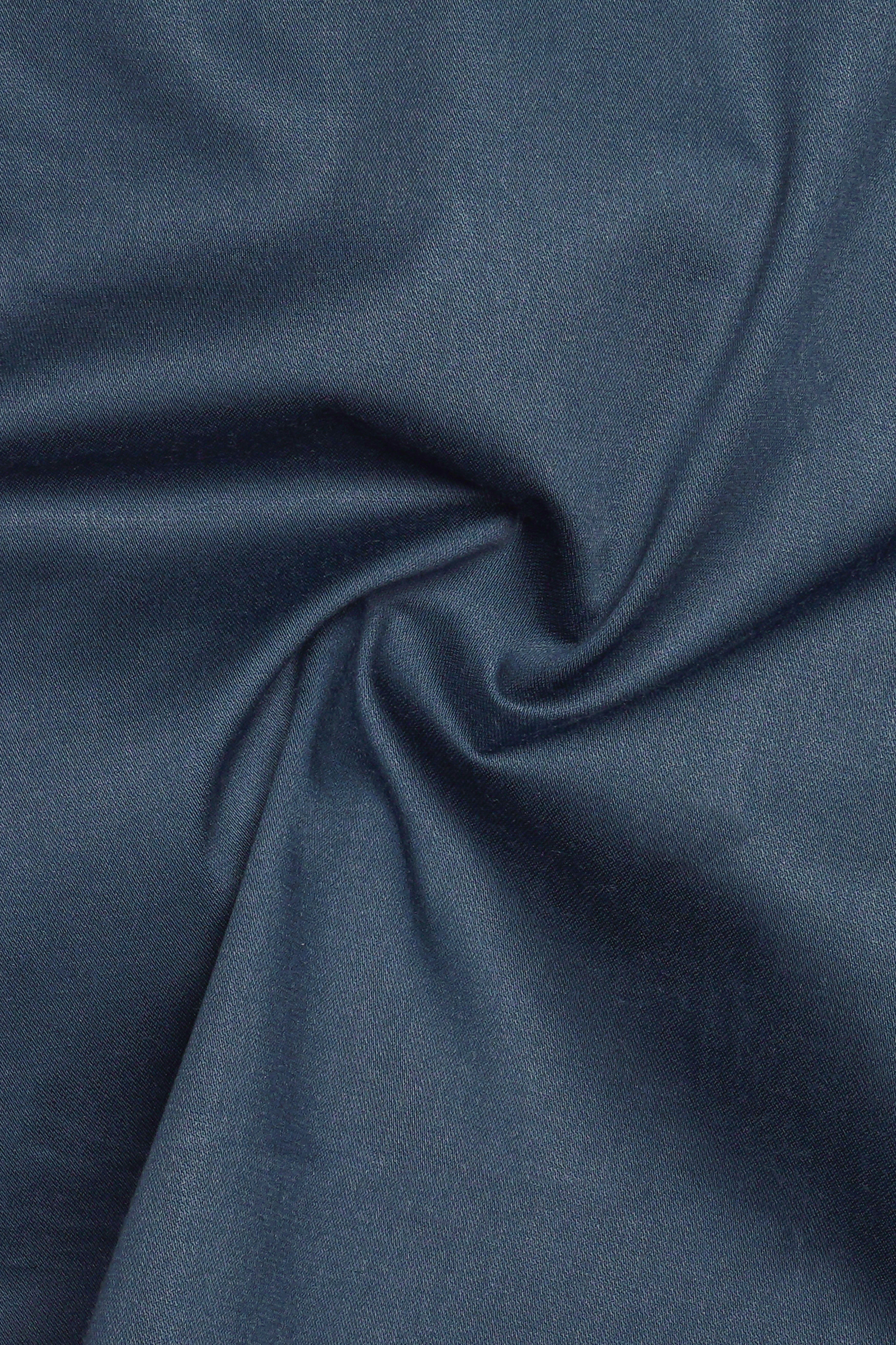 Gunmetal Blue Solid Subtle Sheen Super Soft Premium Cotton Boxer