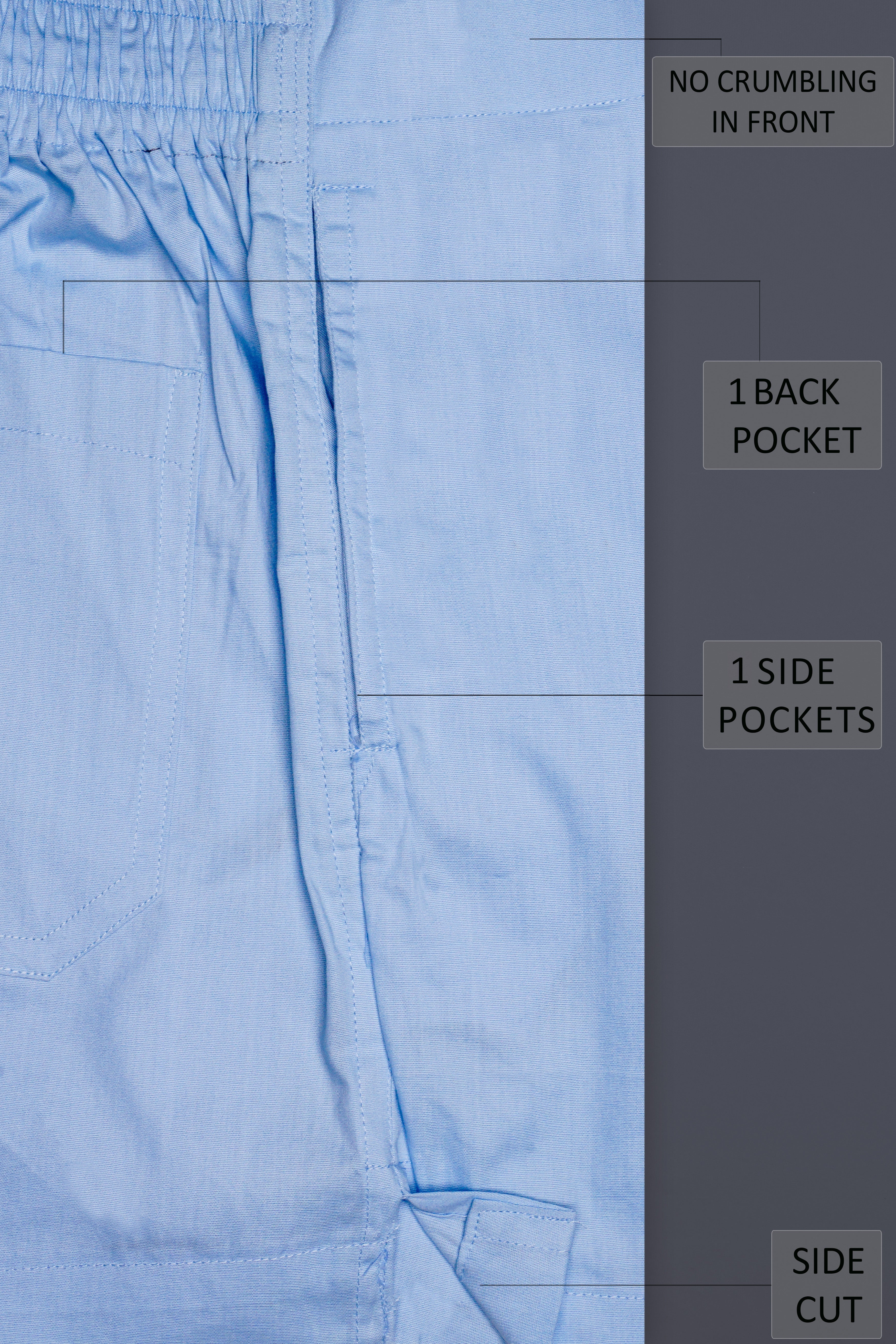 Spindle Blue Solid Super Soft Premium Cotton Boxer