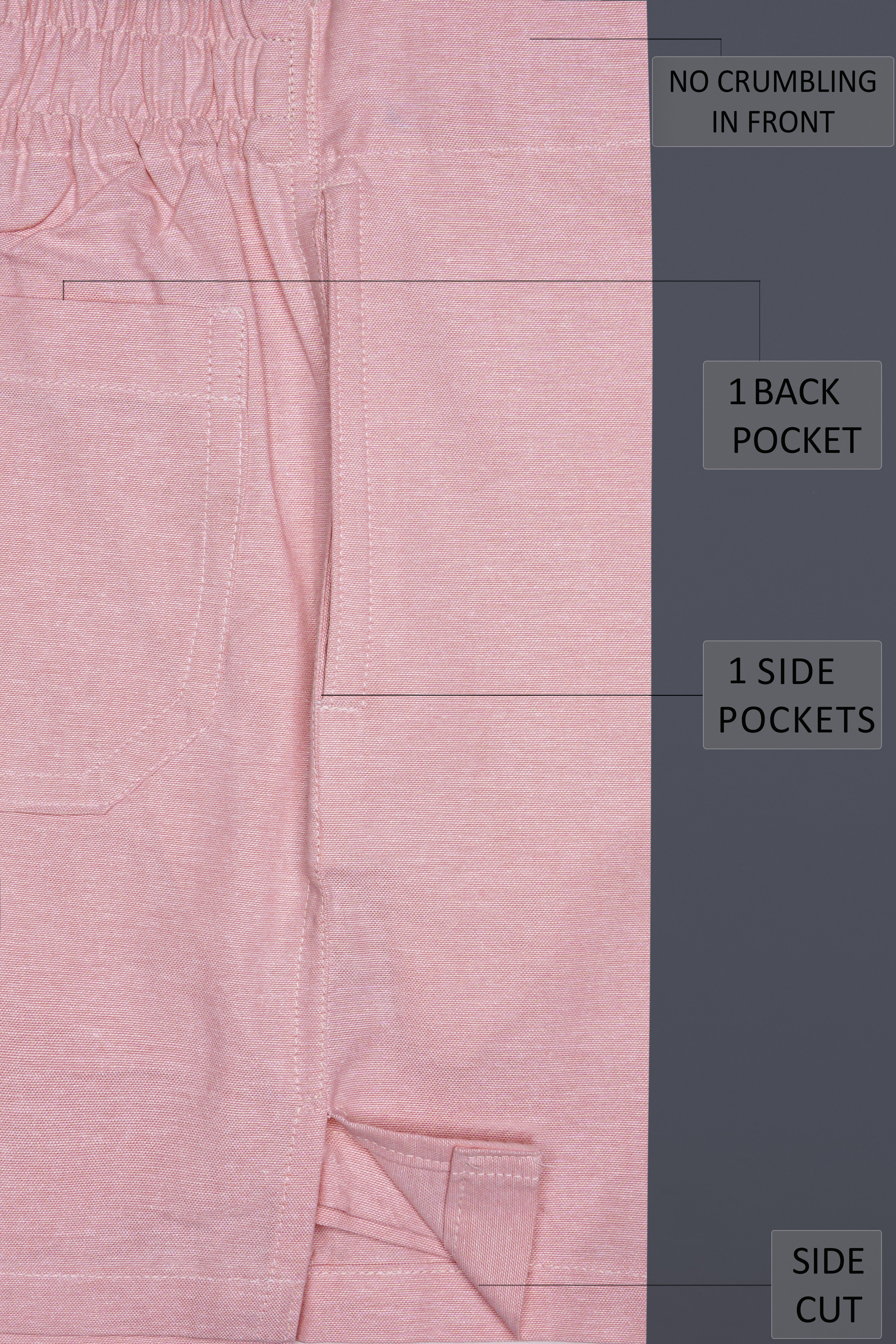 Apricot Fade-Eunry Peach Solid Oxford Premium Cotton Boxer