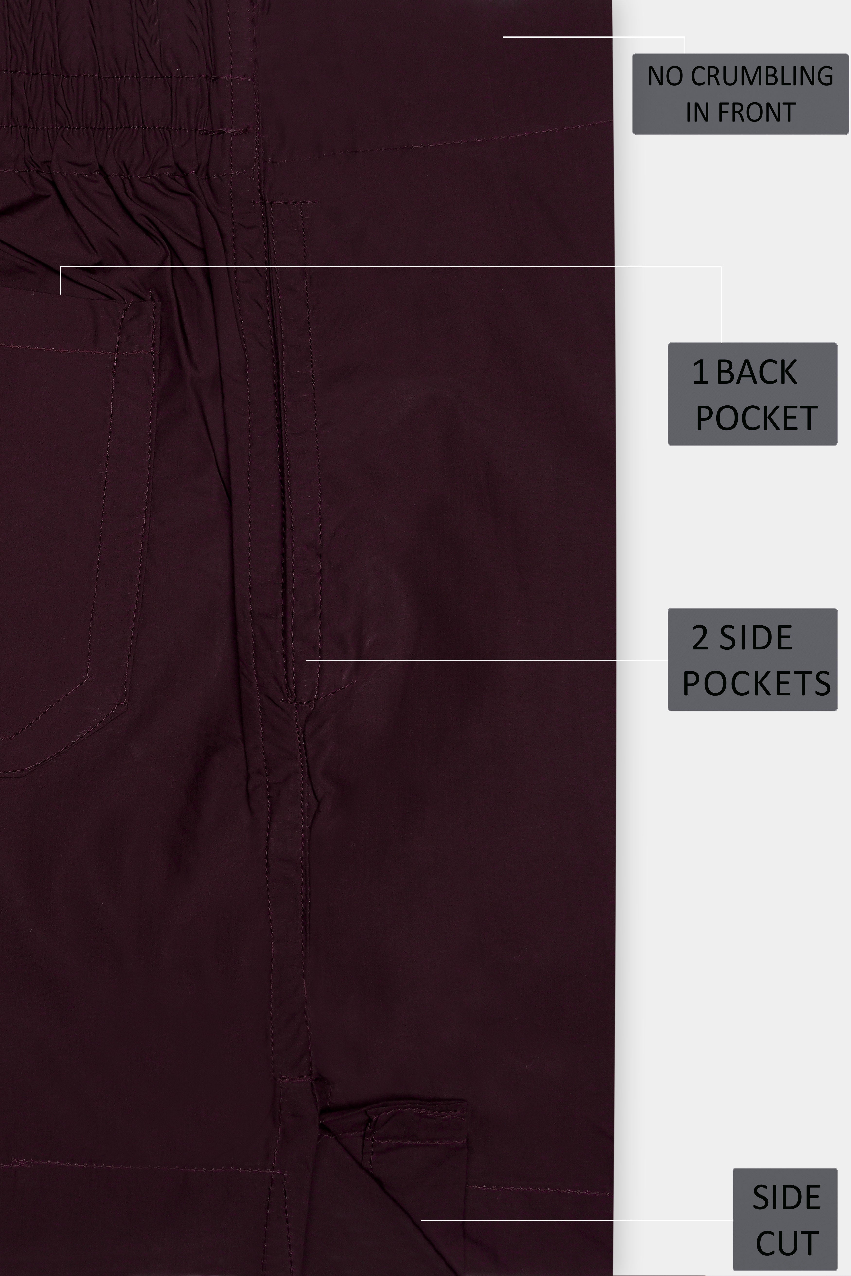 Wine-Eclipse Maroon Solid Poplin Premium Cotton Boxer