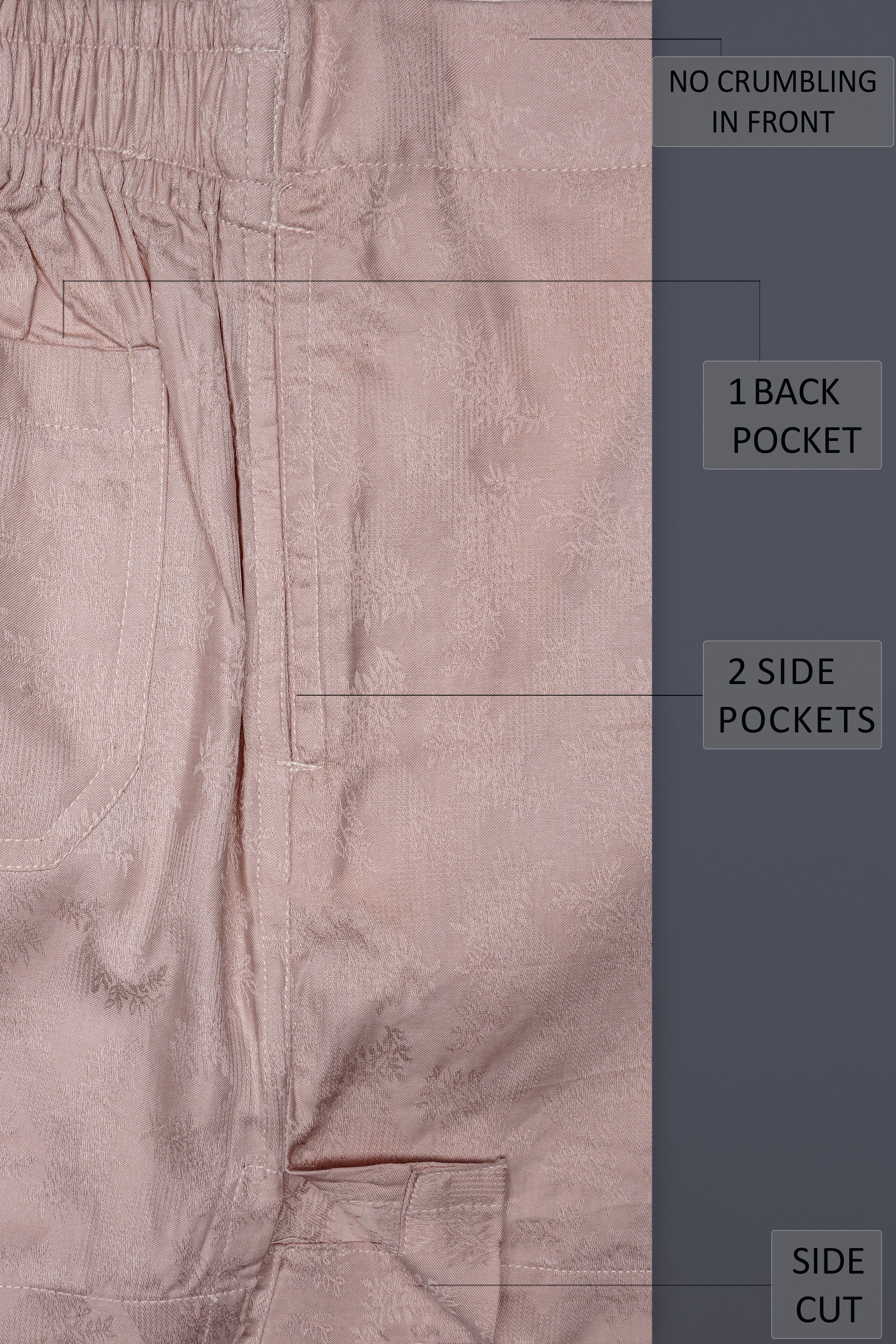 Hazel-Squirrel Cream Jacquard Textured Premium Cotton Boxer