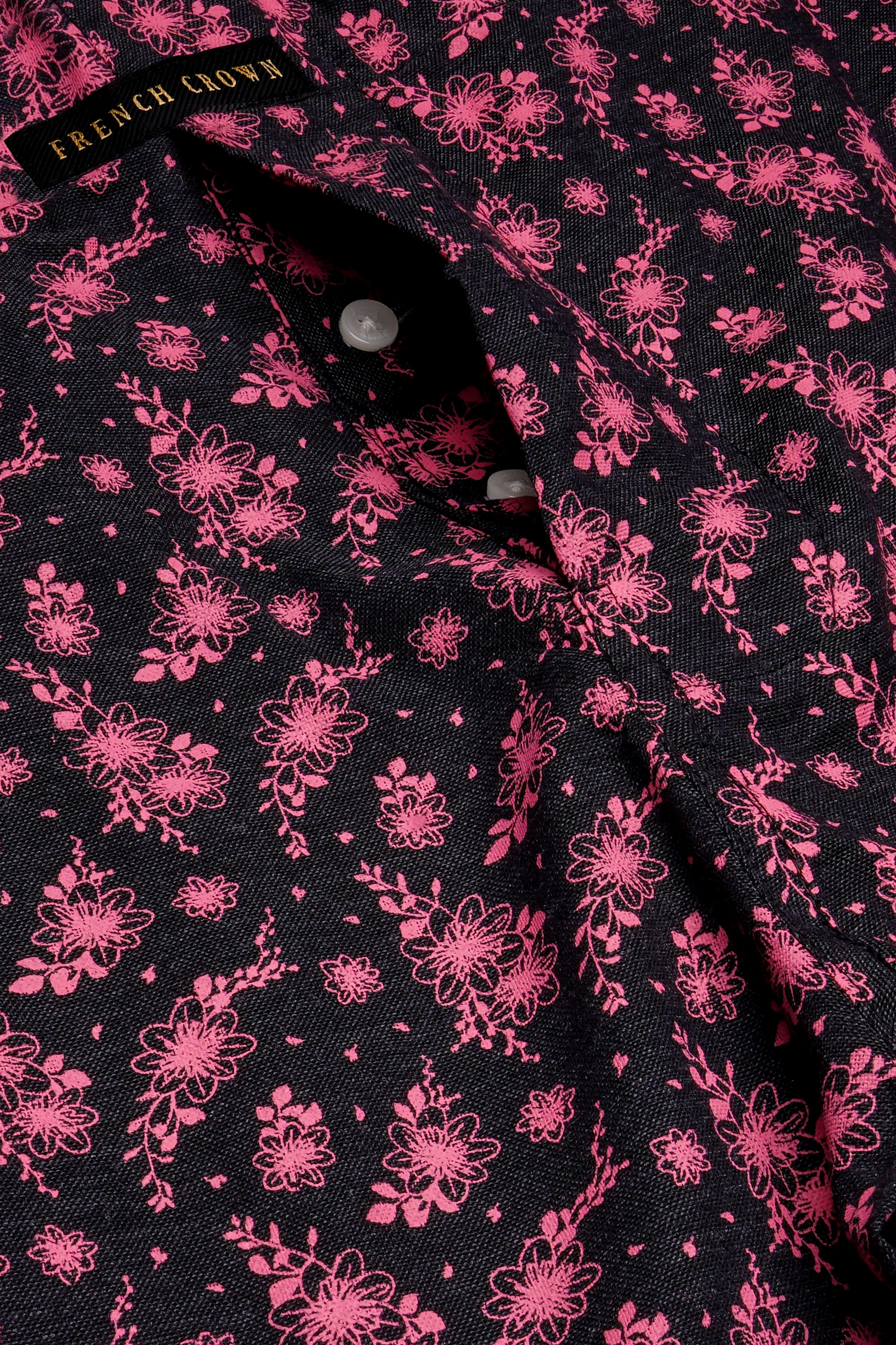 Rosewood-Cadillac Pink And Jade Black Printed Super Soft Luxurious Linen Boxer