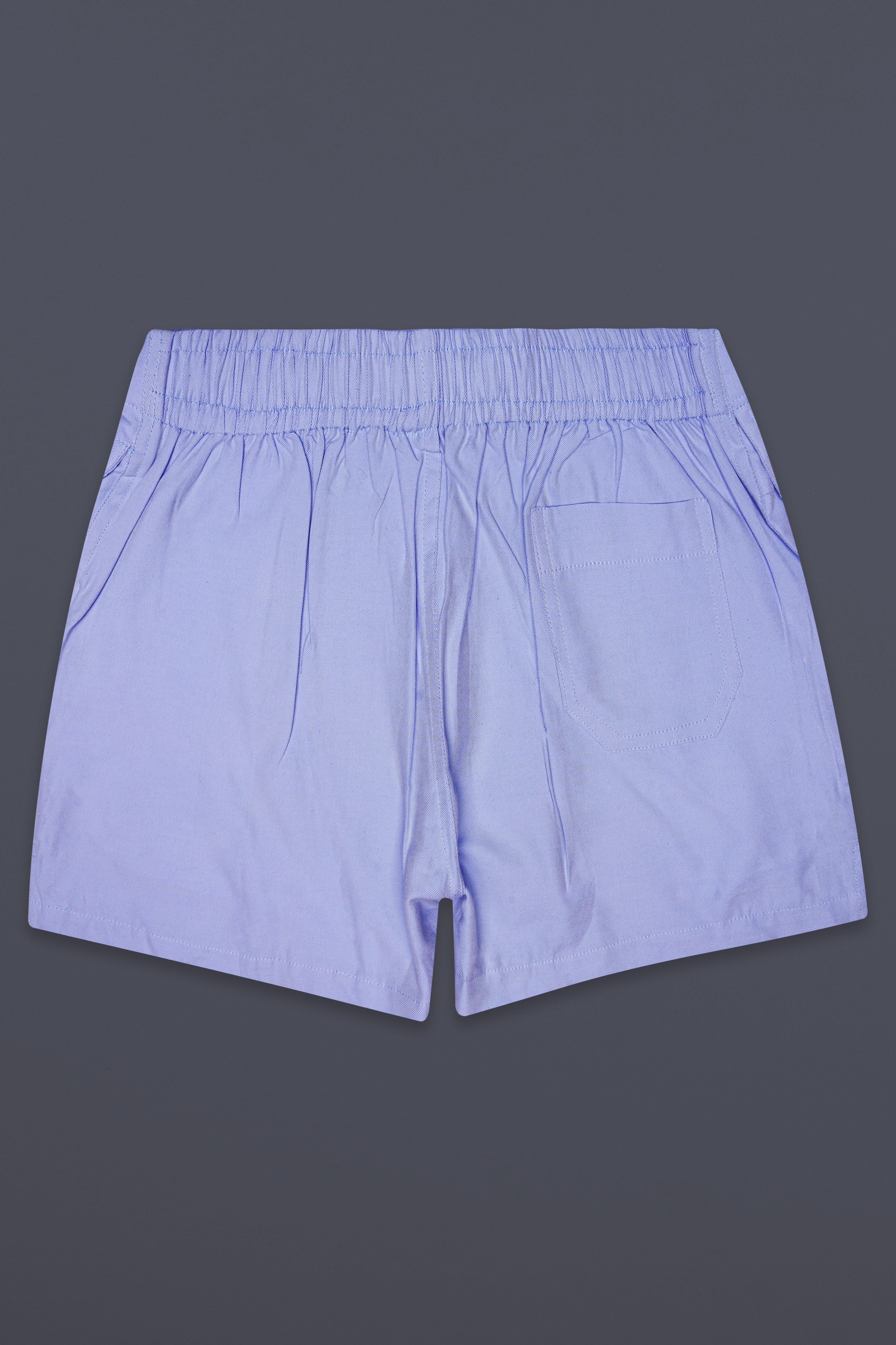 Ocean-Biloba Blue Solid Oxford Premium Cotton Boxer