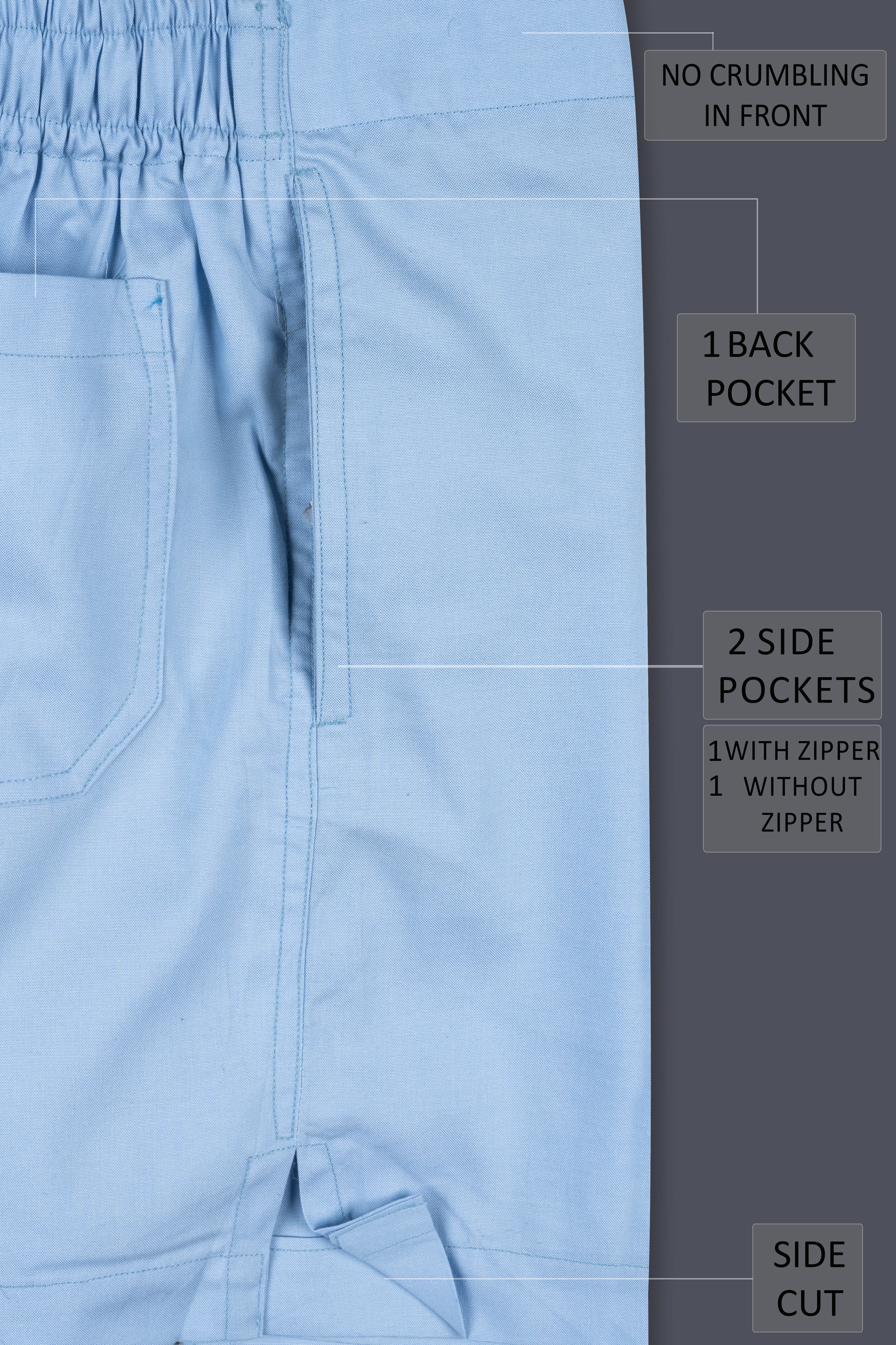 Spindle Blue Solid Royal Oxford Boxer