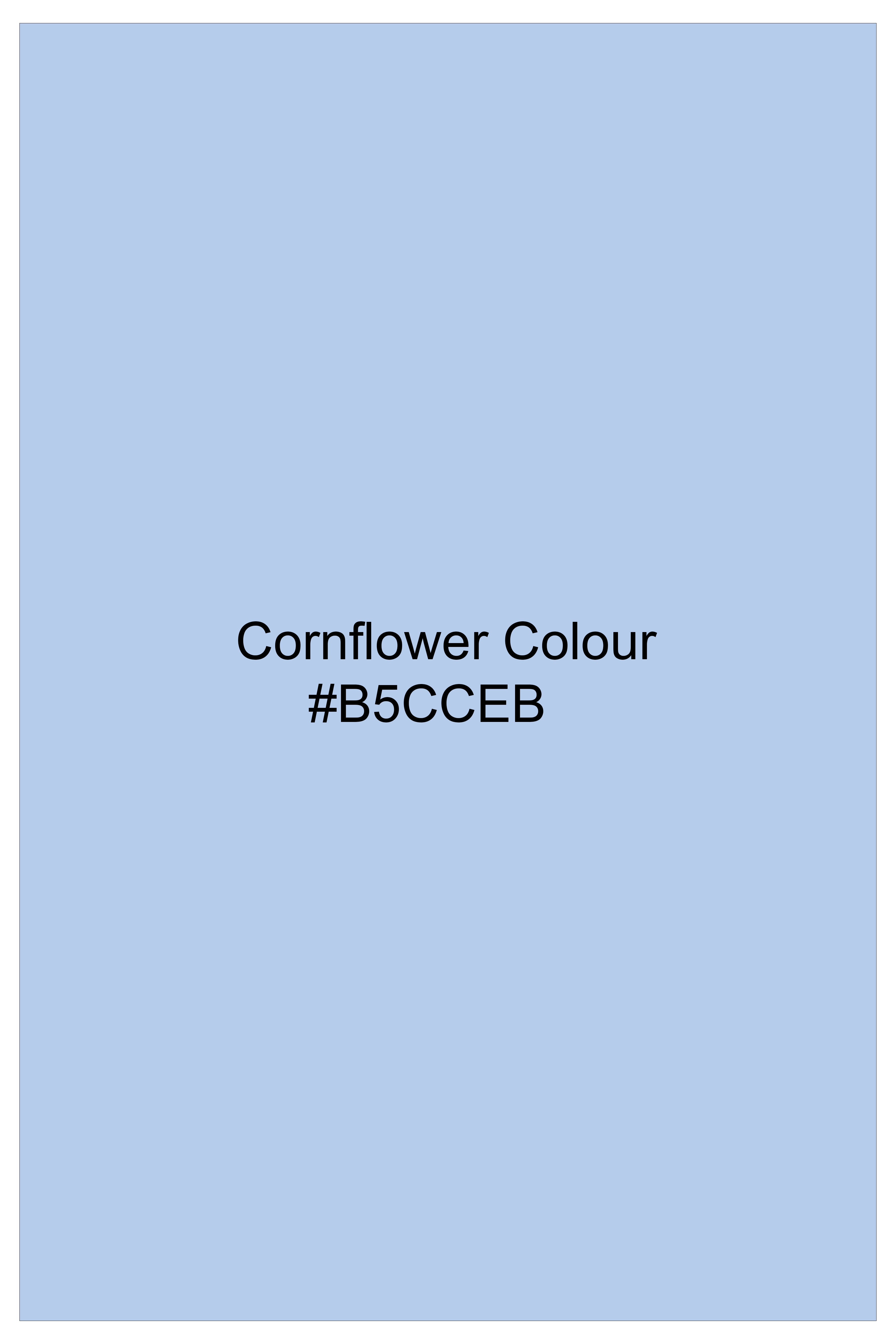 Cornflower Blue Solid Subtle Sheen Super Soft Premium Cotton Boxer