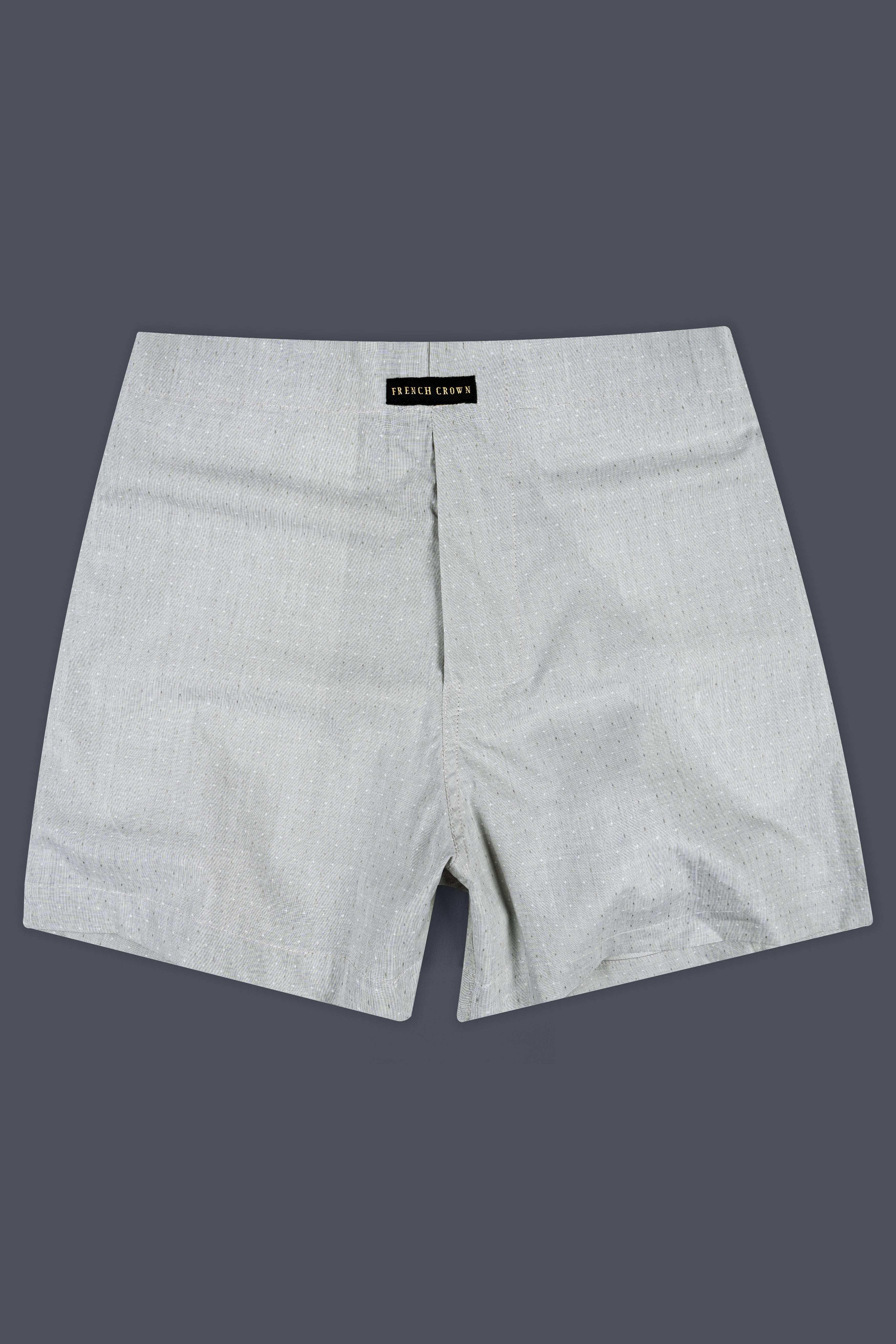 French Gray Textured Premium Cotton Boxers For Man