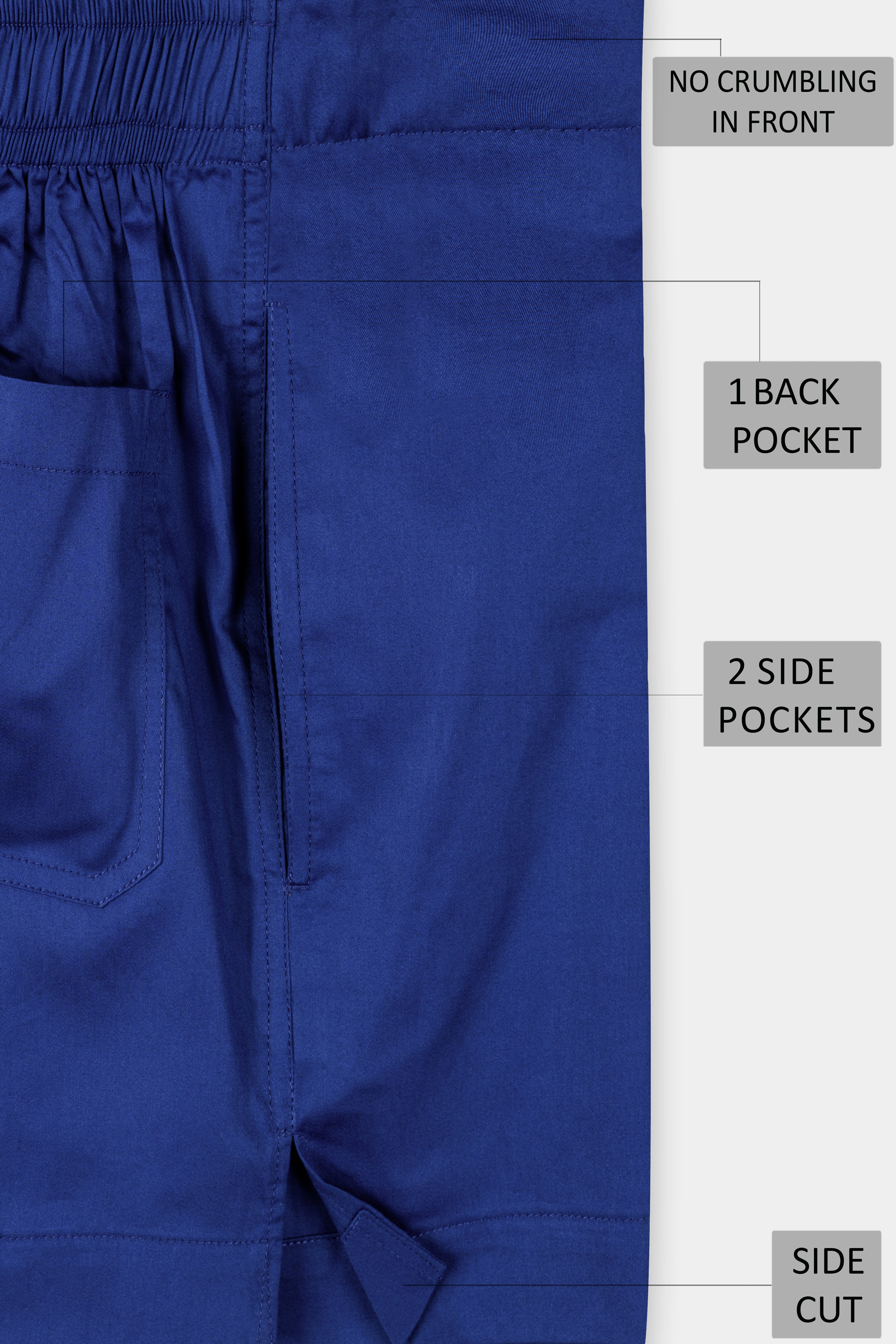 Rhino Blue Solid Subtle Sheen Super Soft Premium Cotton Boxer