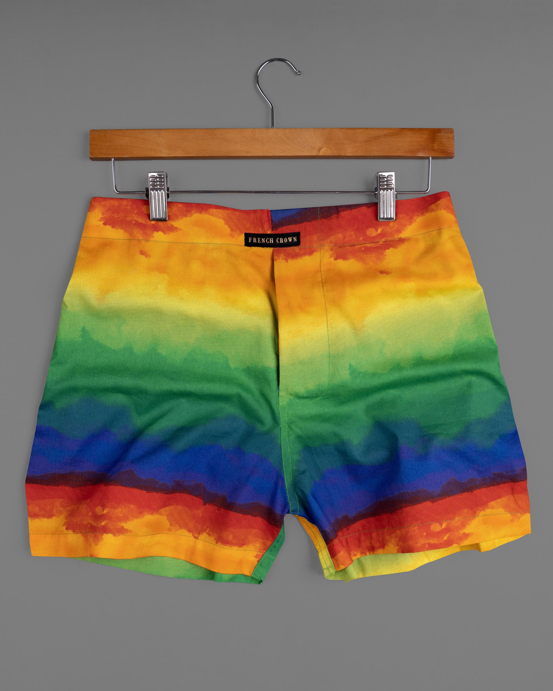 Thunderbrid Red Multi Color Rainbow Printed Colored Cotton Boxers