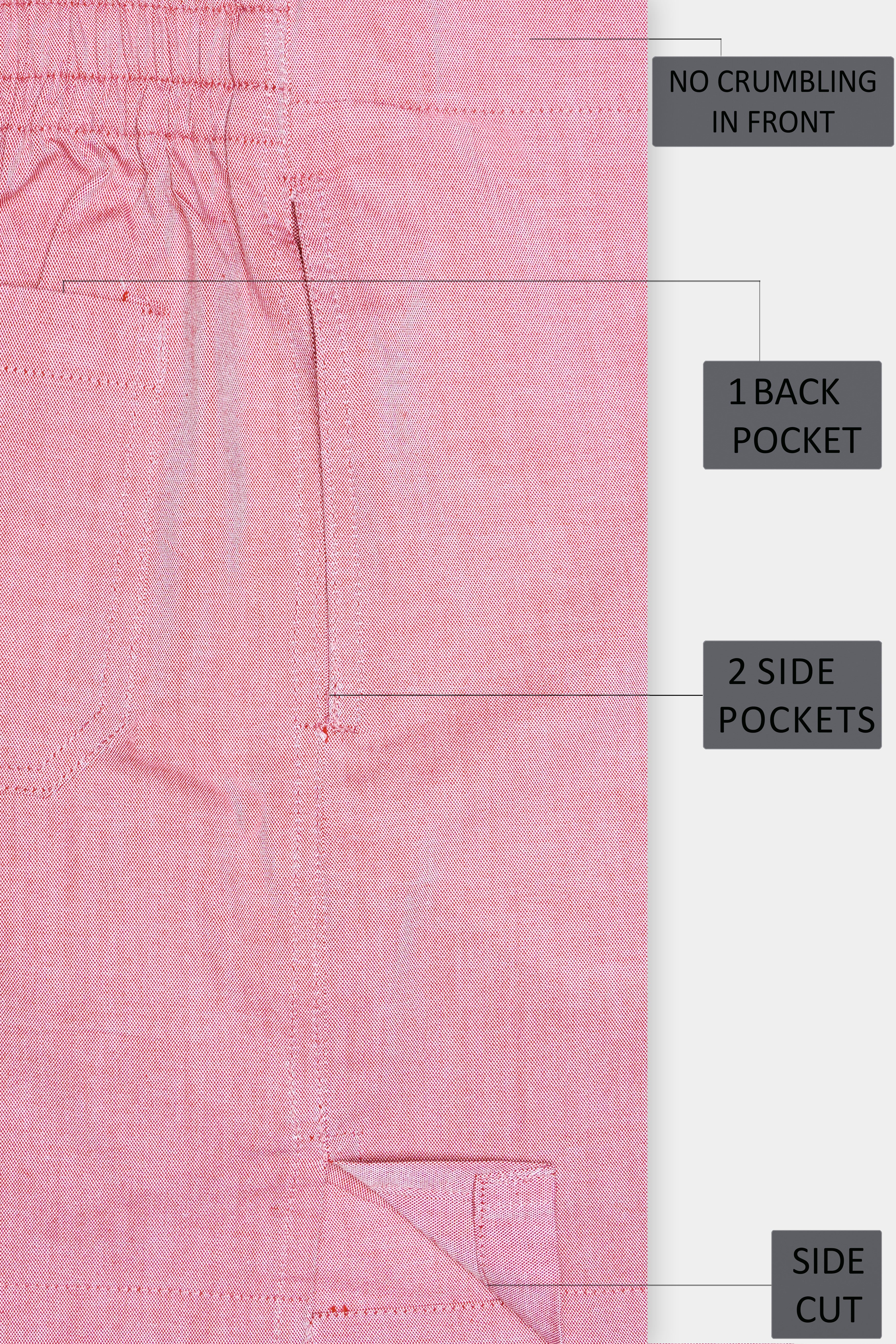 Thulian Pink Textured Oxford Premium Cotton Boxer