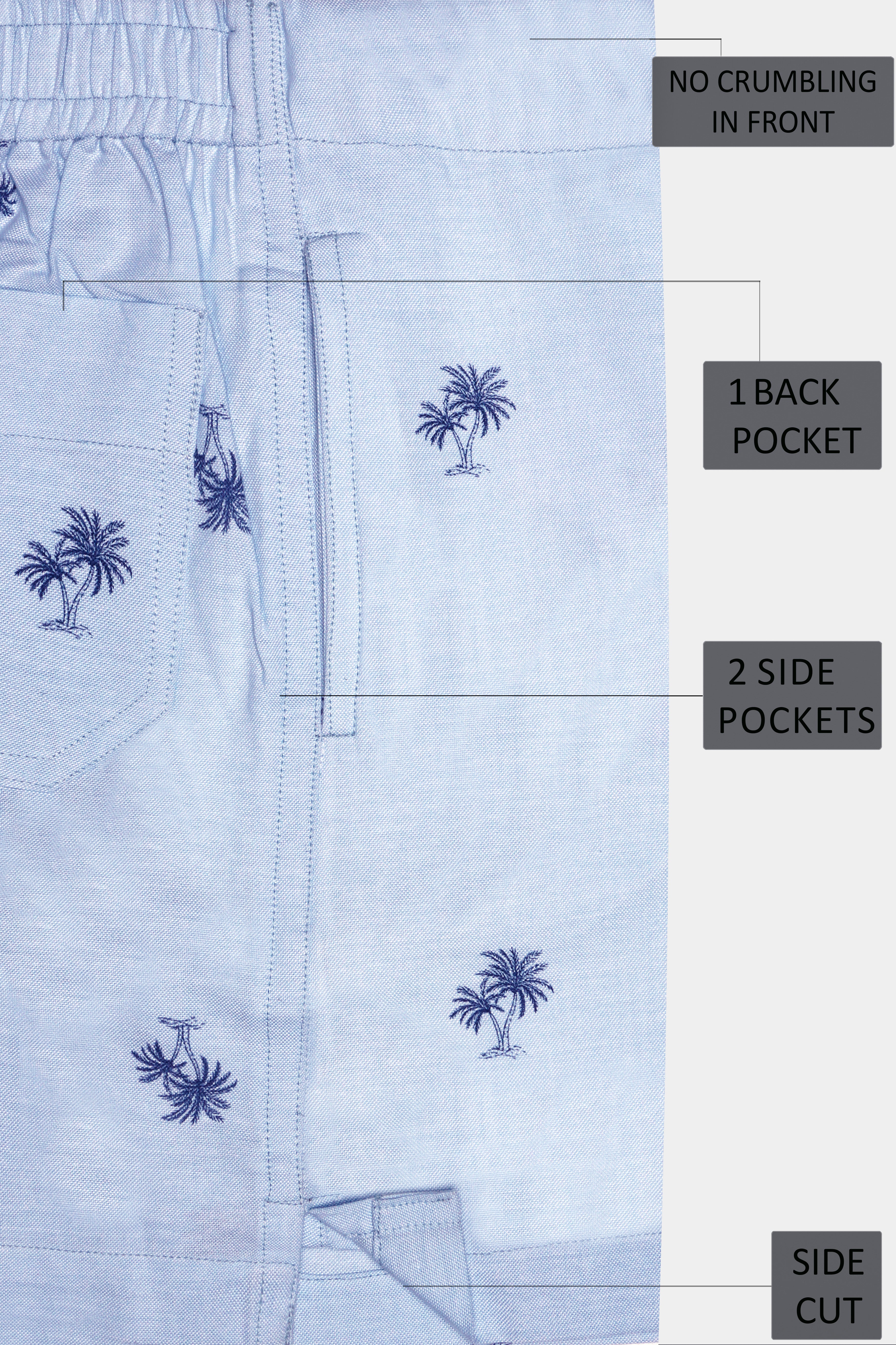 Hawkes Blue Printed Oxford Premium Cotton Boxer