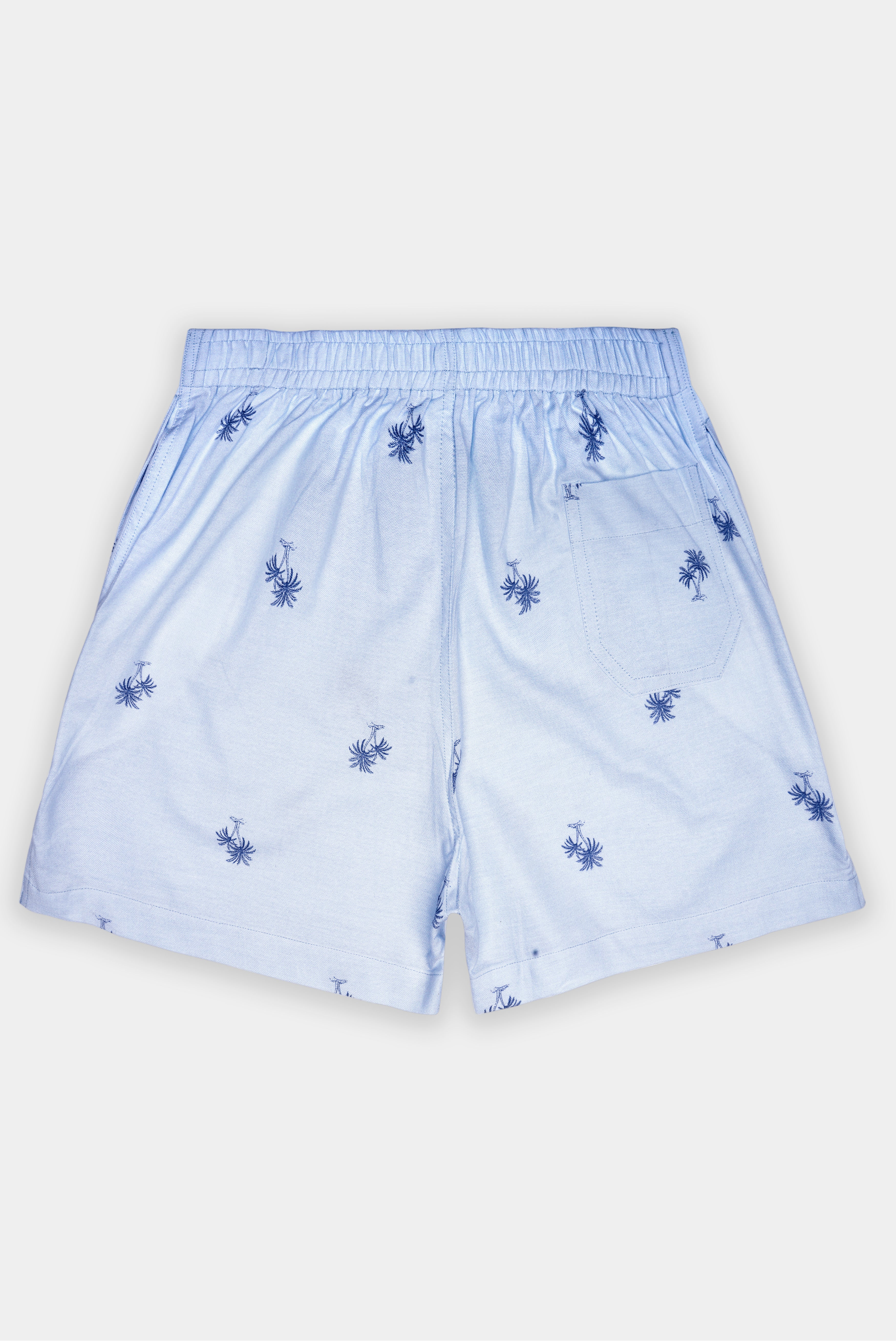 Hawkes Blue Printed Oxford Premium Cotton Boxer