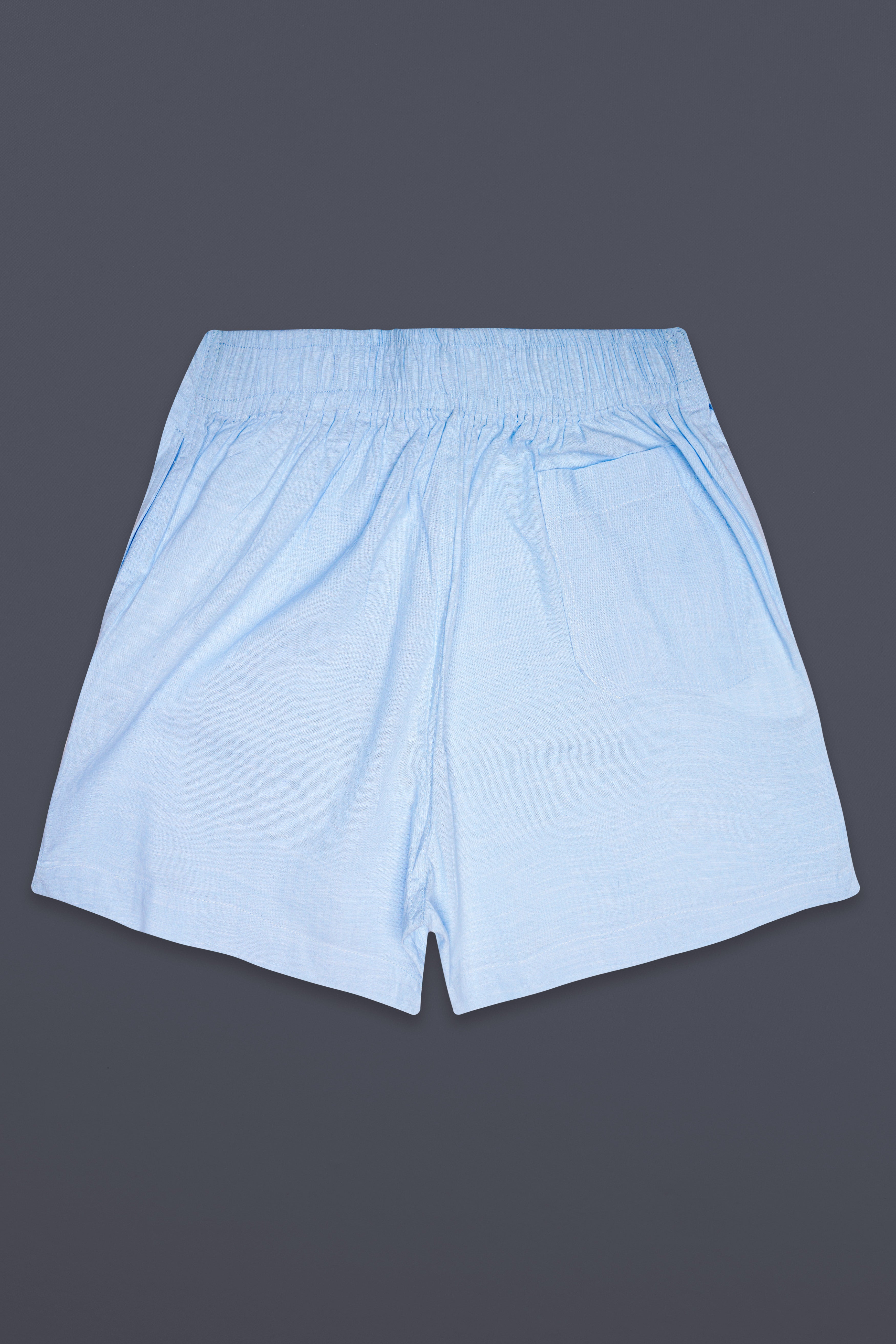 Spindle Blue Textured Premium Luxuries Linen Boxer