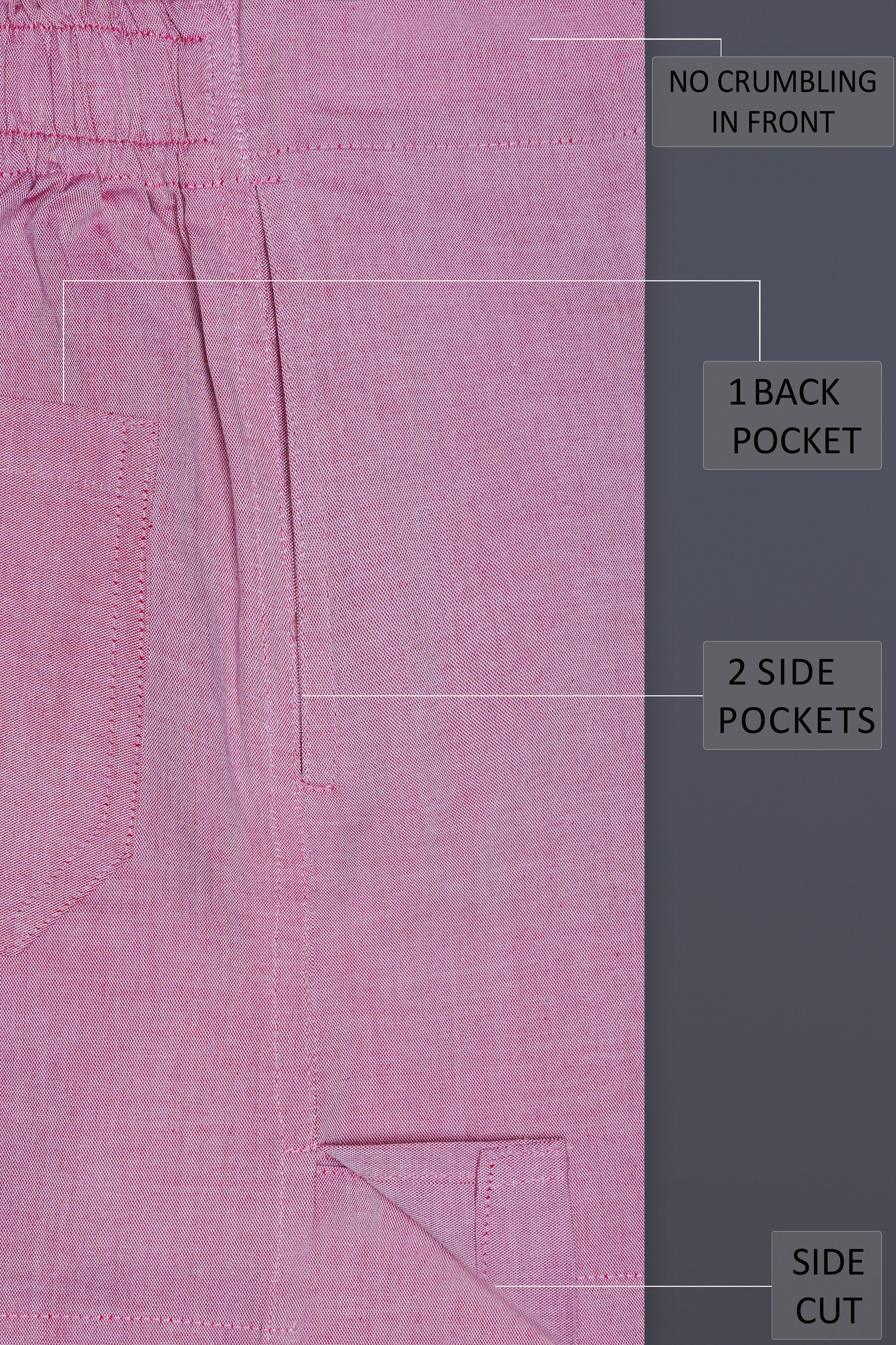 Turkish Rose Solid Oxford Premium Cotton Boxer