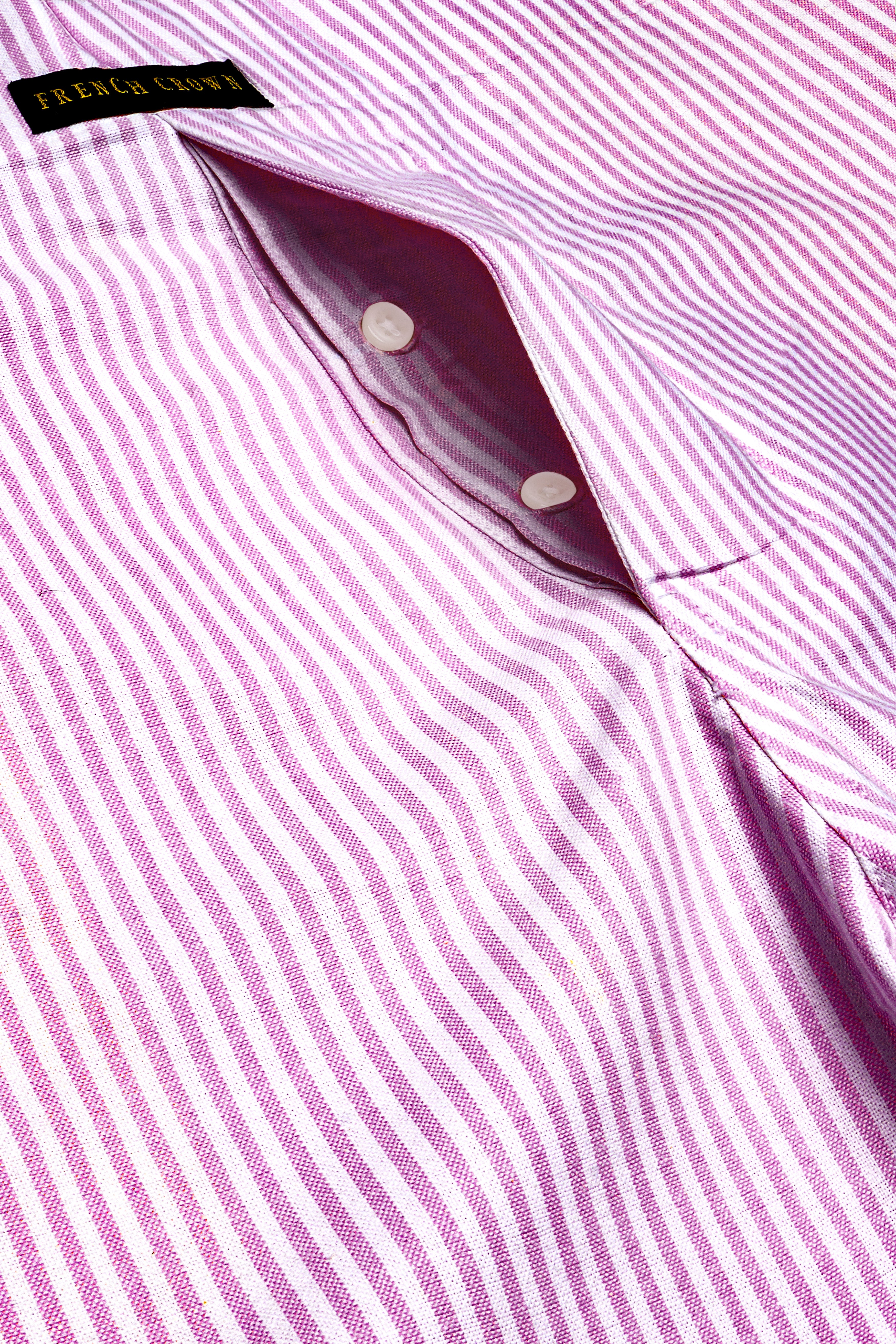Fuchsia Pink And Bright White Stripes Oxford Premium Cotton Boxer
