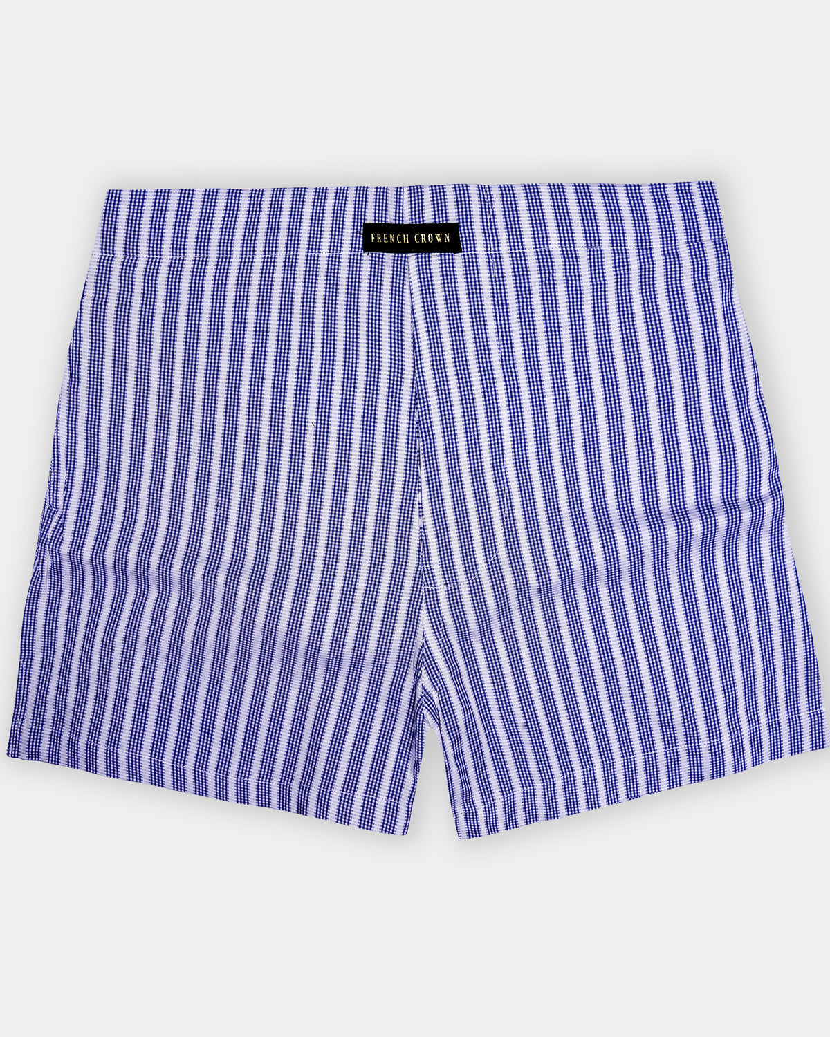 Arapawa Blue And Bright White Stripes Cotton Boxer For Man