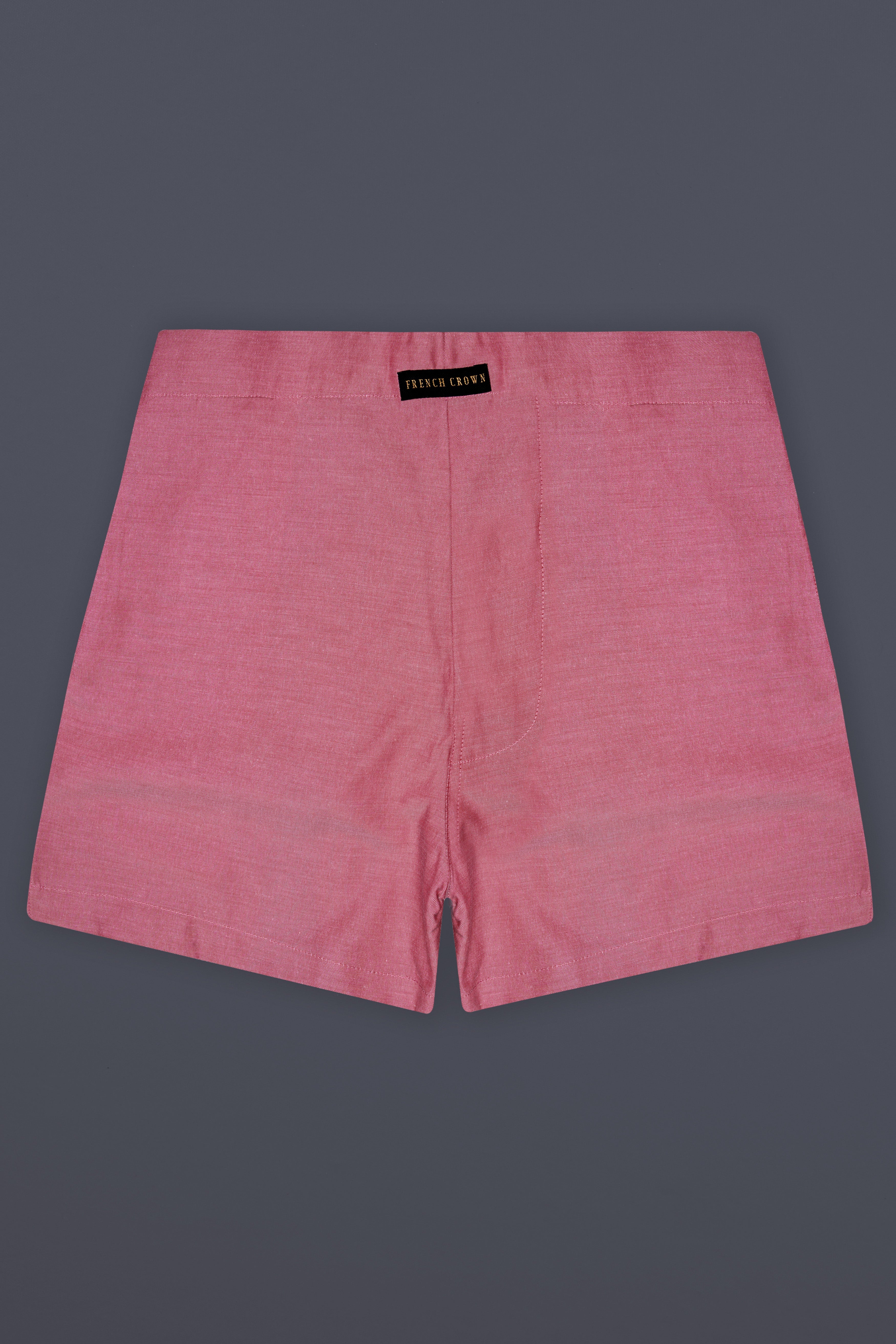 Cherie-Tapestry Pink Solid Oxford Premium Cotton Boxer