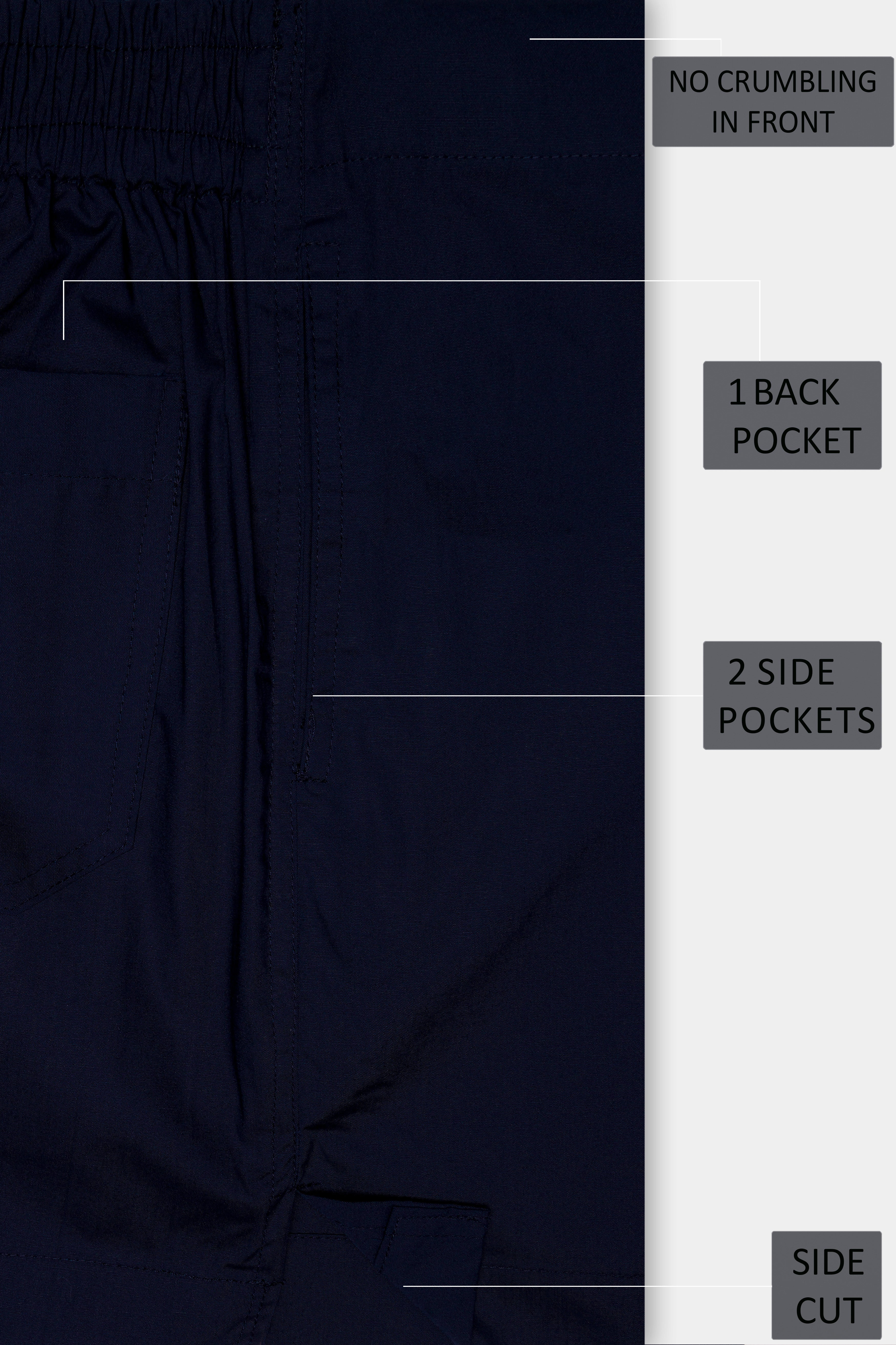 Volure-Cinder Blue Solid Super Soft Poplin Premium Cotton Boxer