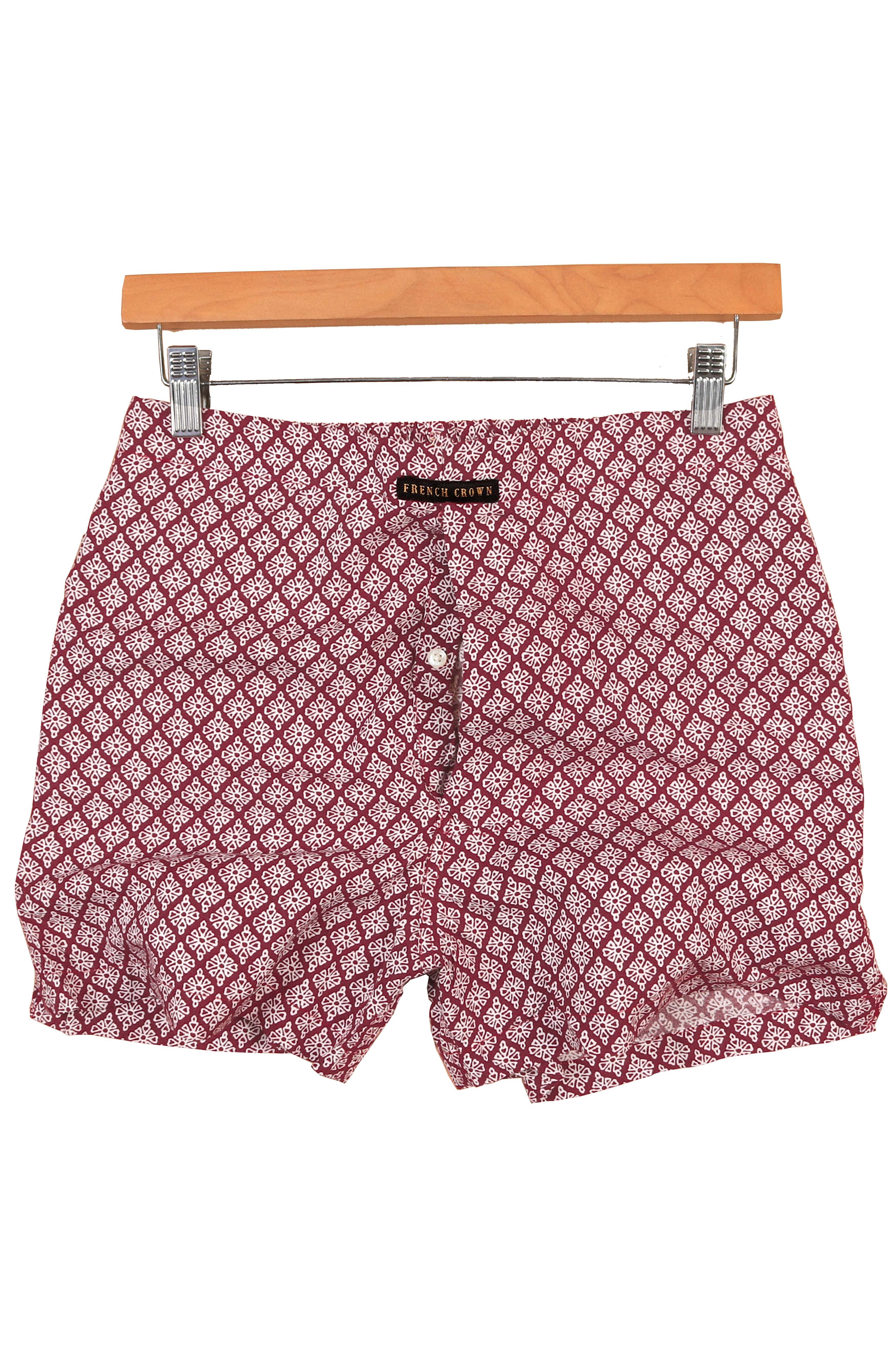 Maroon Floral Printed Premium Tencel Boxer