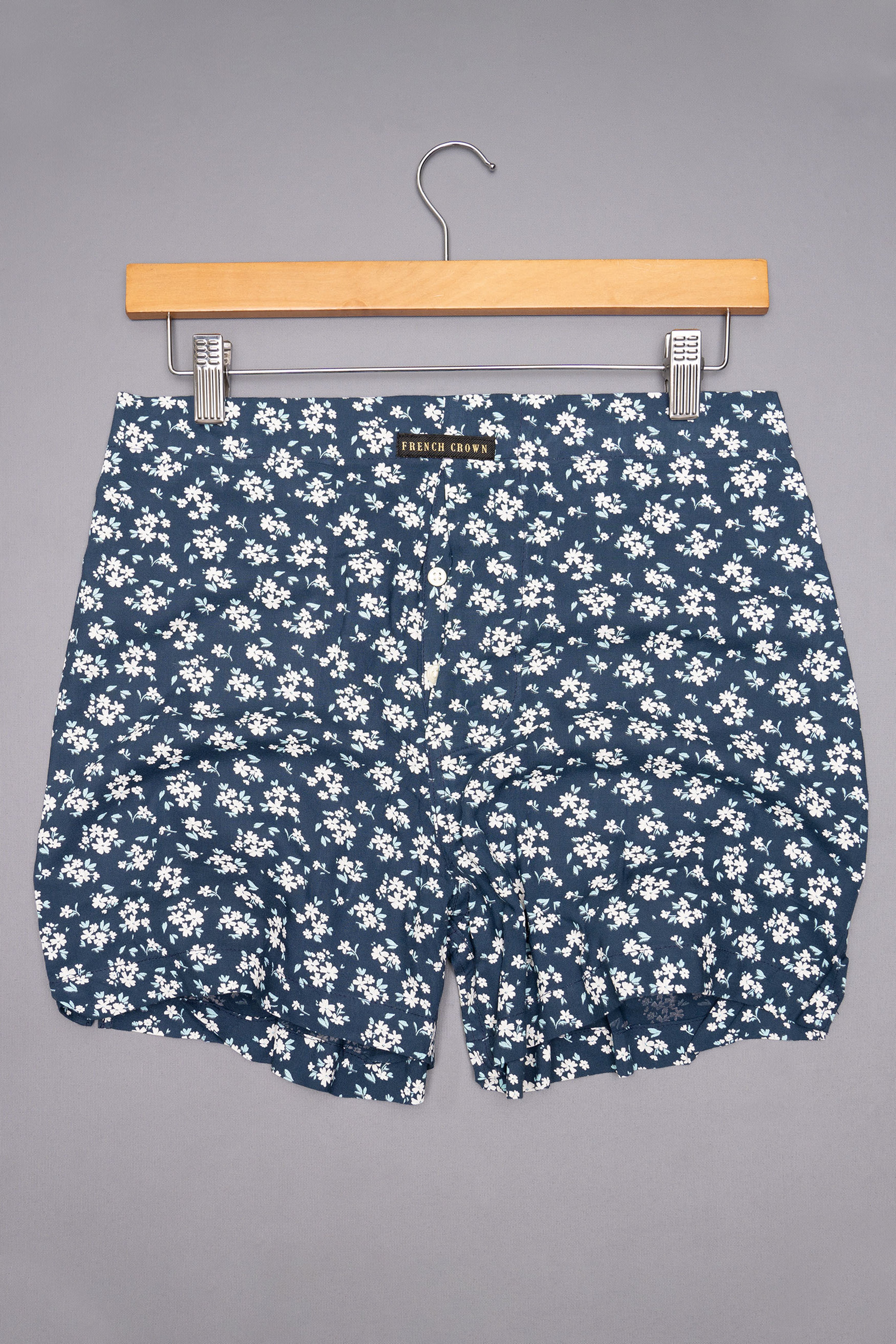 Firod Blue Printed Premium Super Soft Tencel Boxer