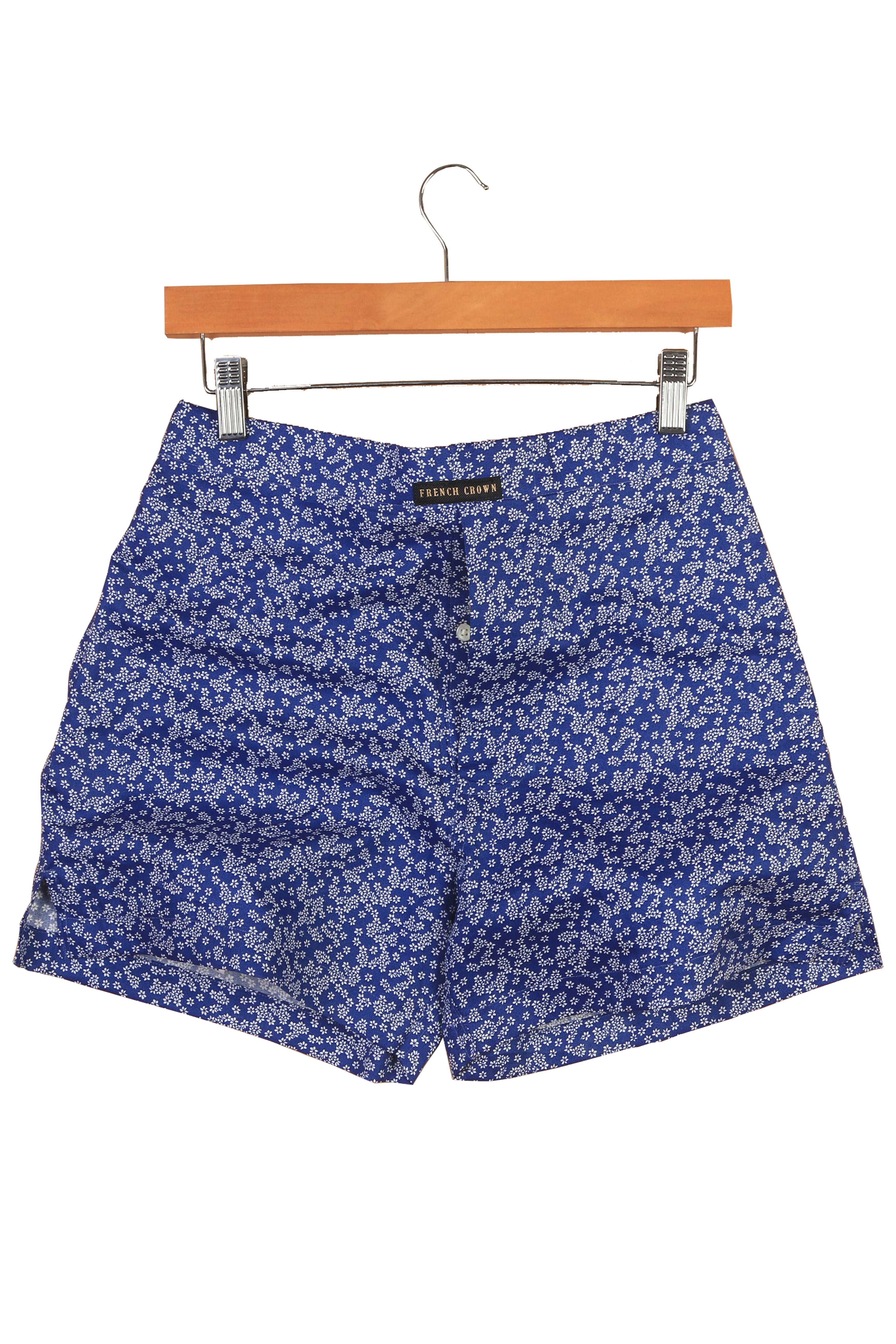 Blue Micro Flowers Printed Super Soft Premium Cotton Boxer