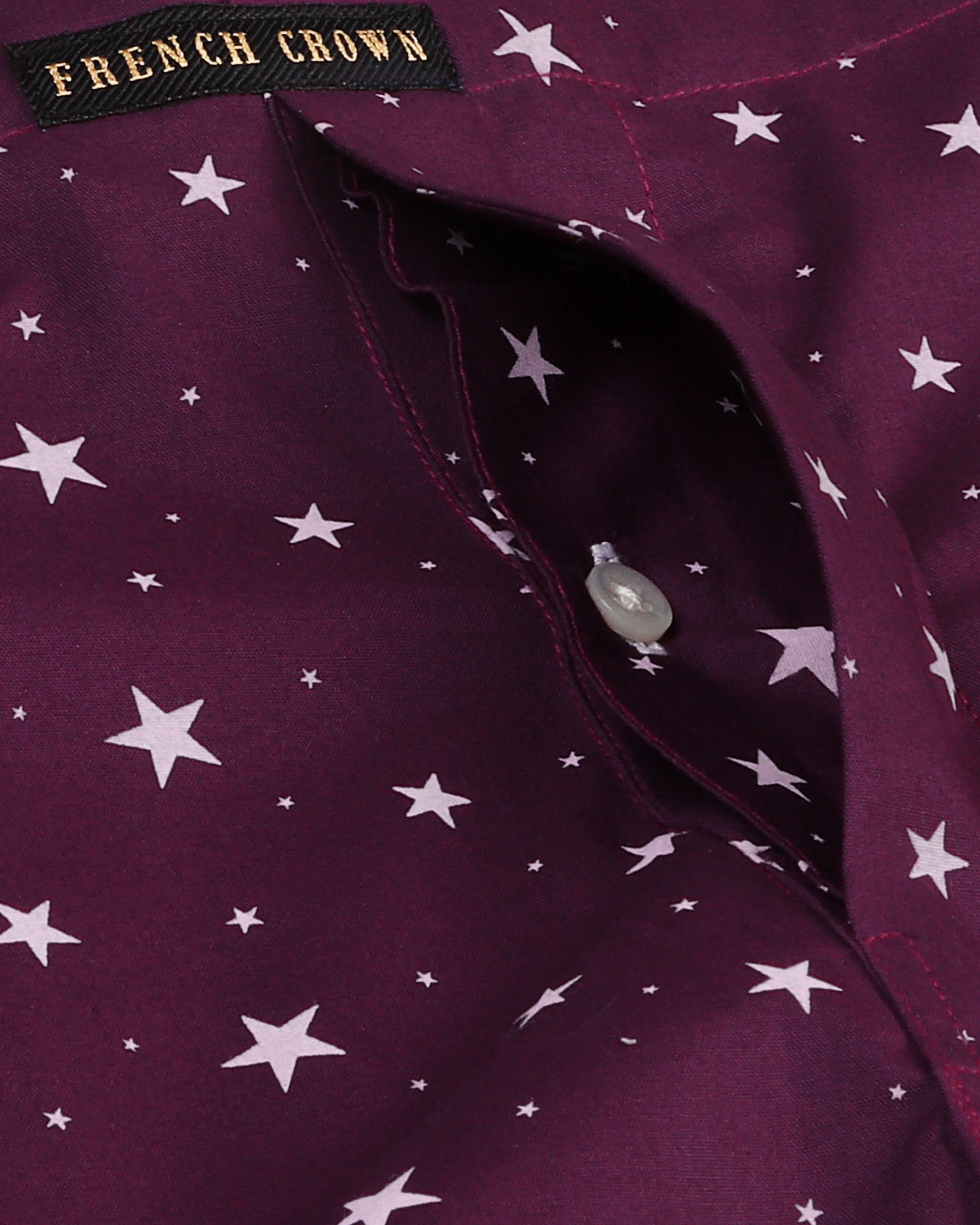 Purple Stars Printed and Mid Blue Solid Premium Cotton Boxer