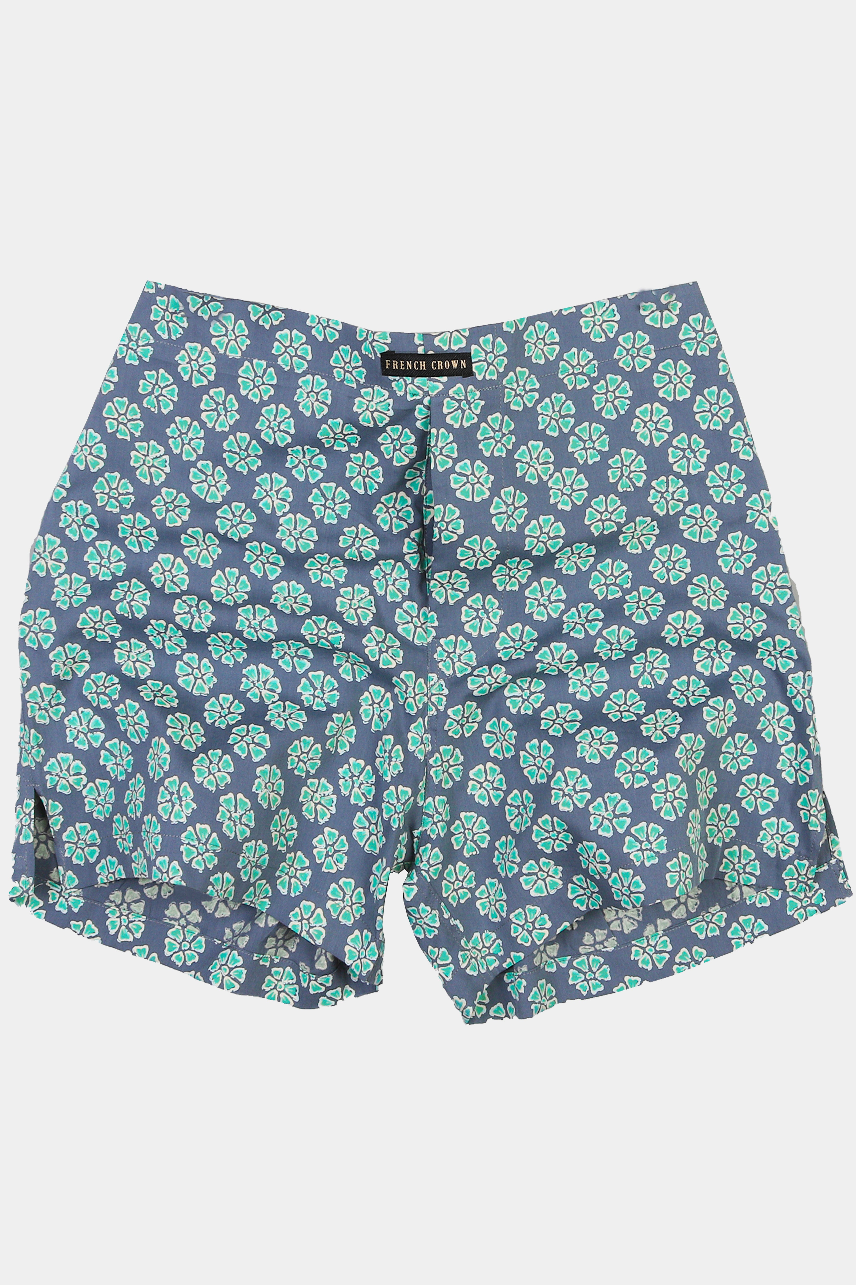Grey Flower Printed Premium Super Soft Cotton Boxer