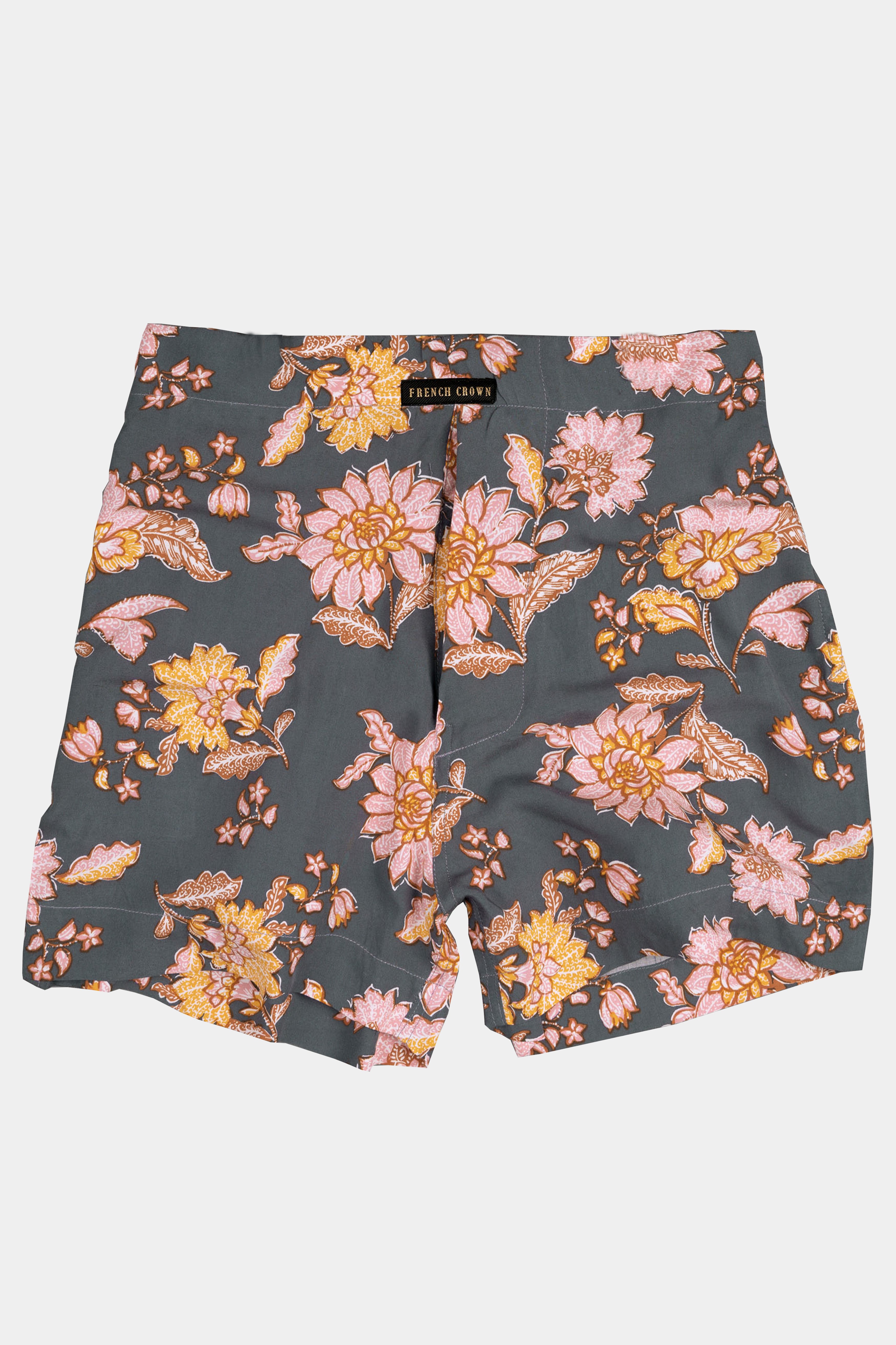 Atomic Gray Floral Printed Premium Tencel Boxer