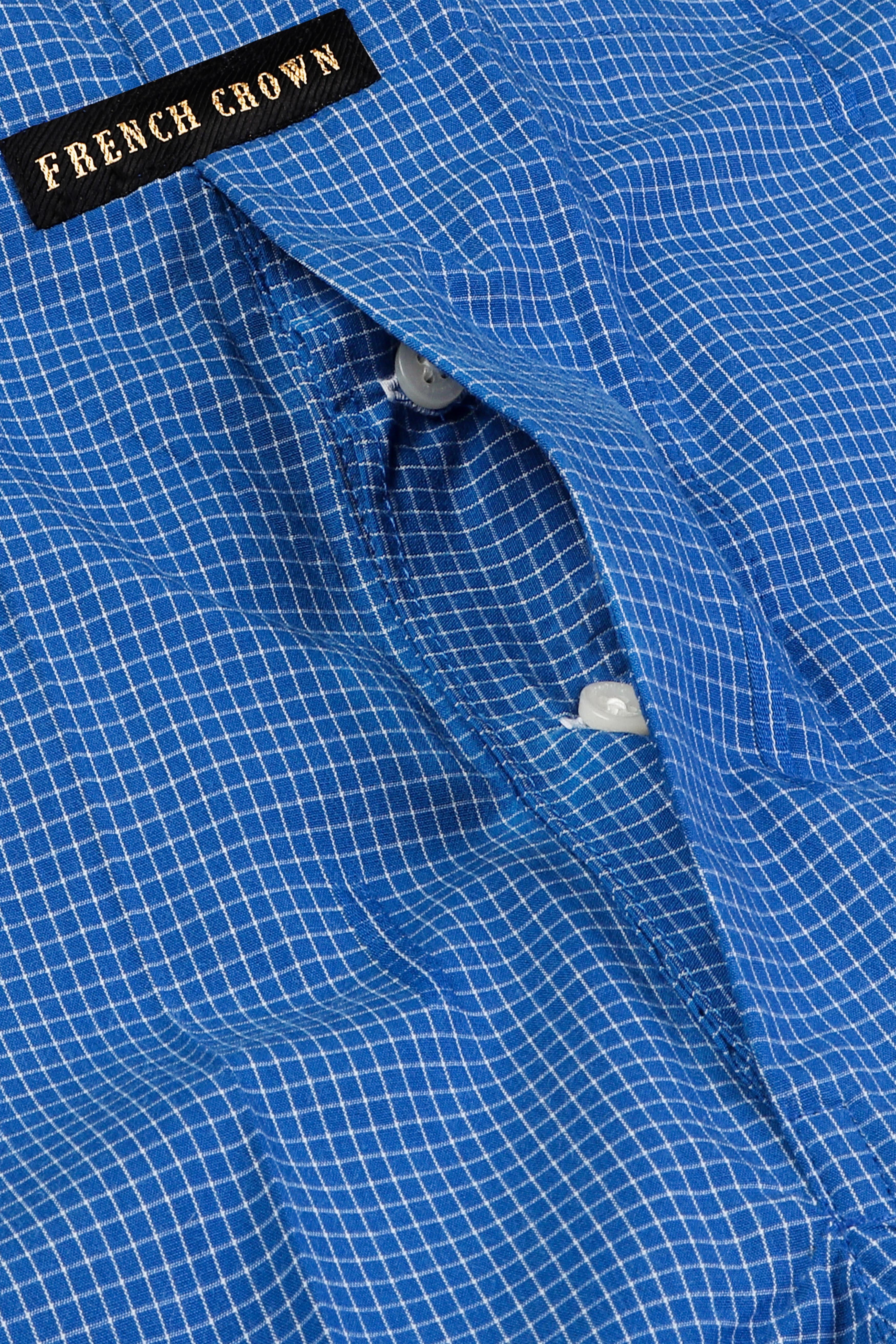 Blue Micro Windowpane Premium Cotton Boxer