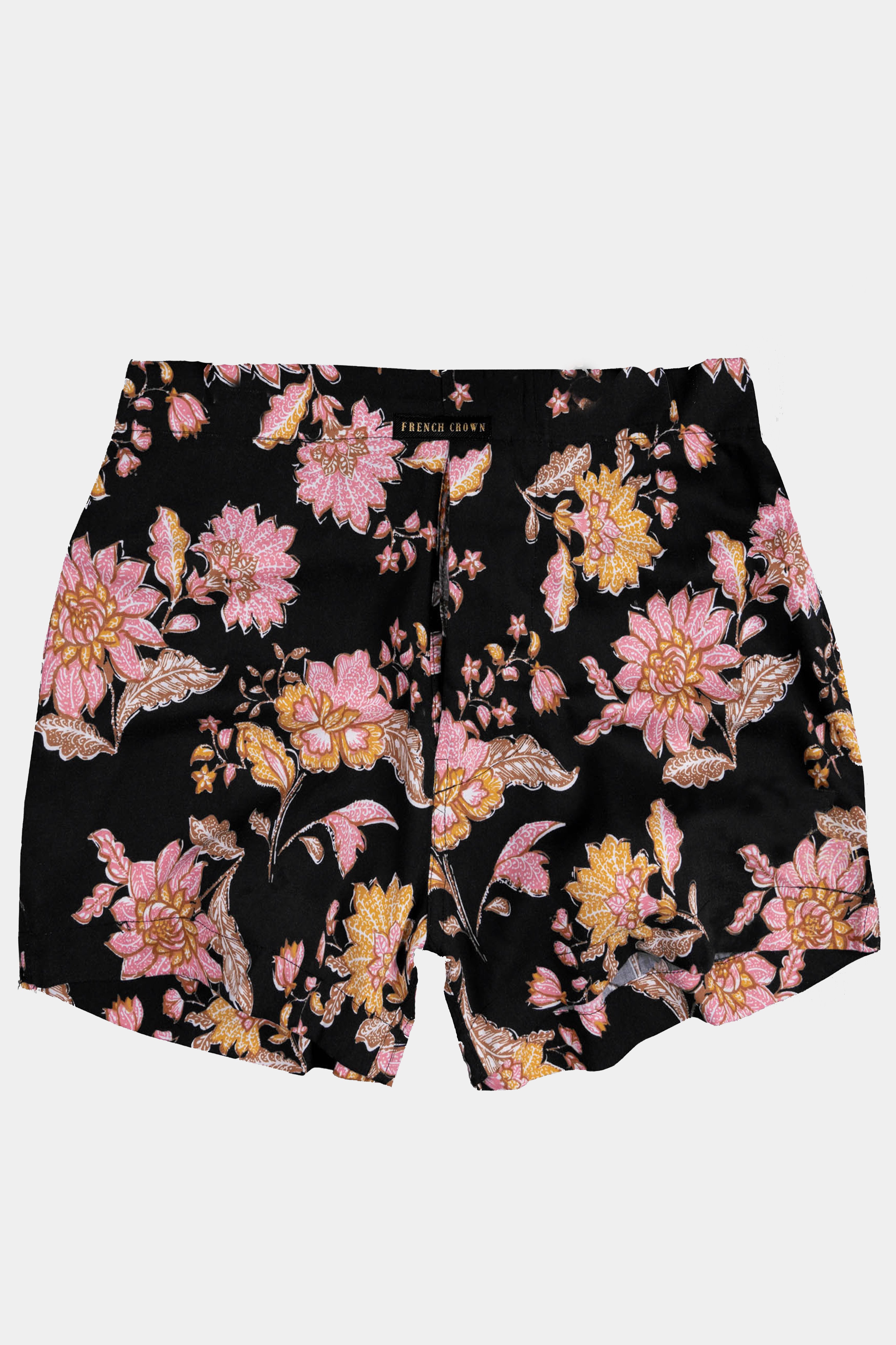 Jade Black and Mauvelous Pink Printed Premium Tencel Boxer
