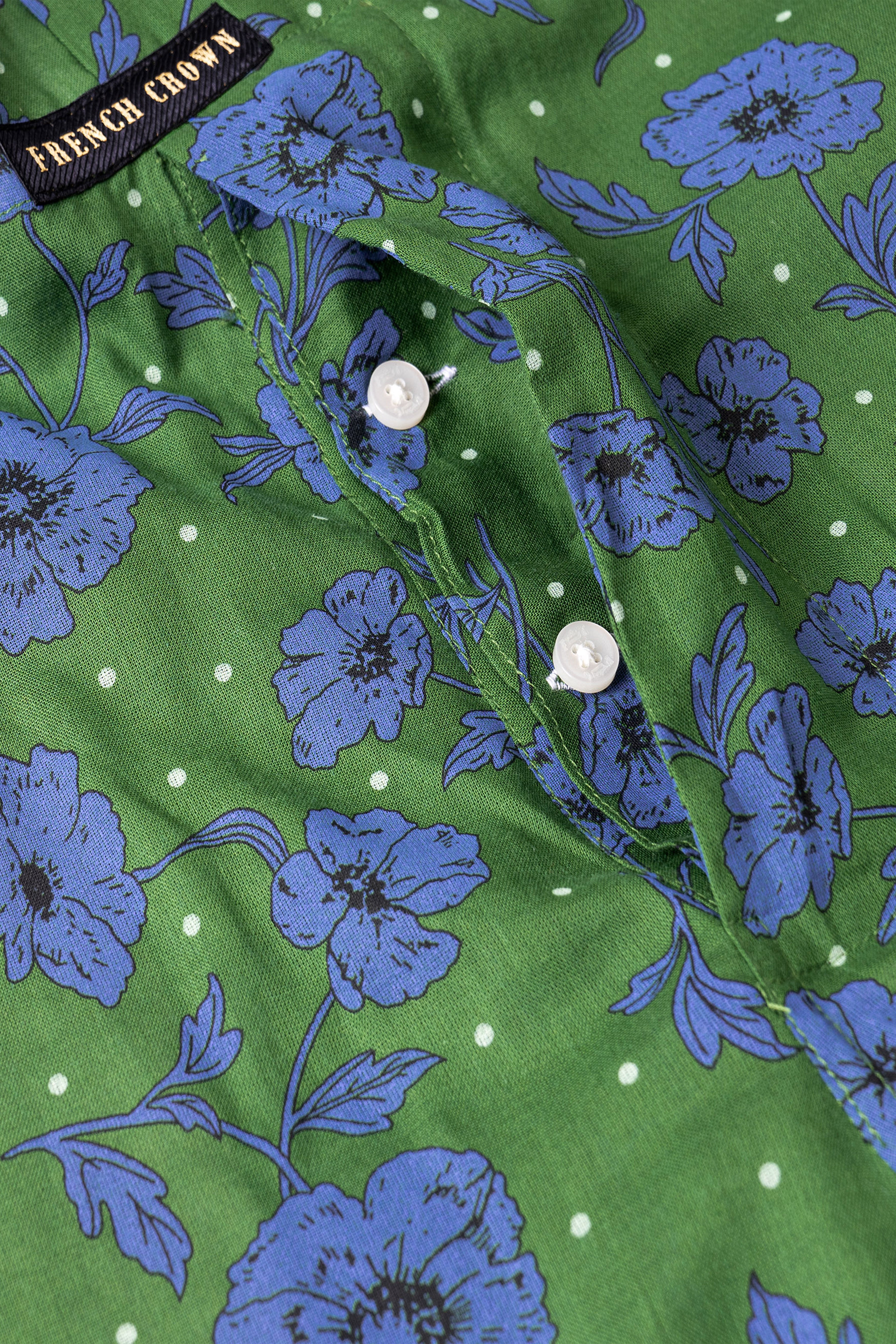 Fern Green With Flowery Printed Premium Cotton Boxer
