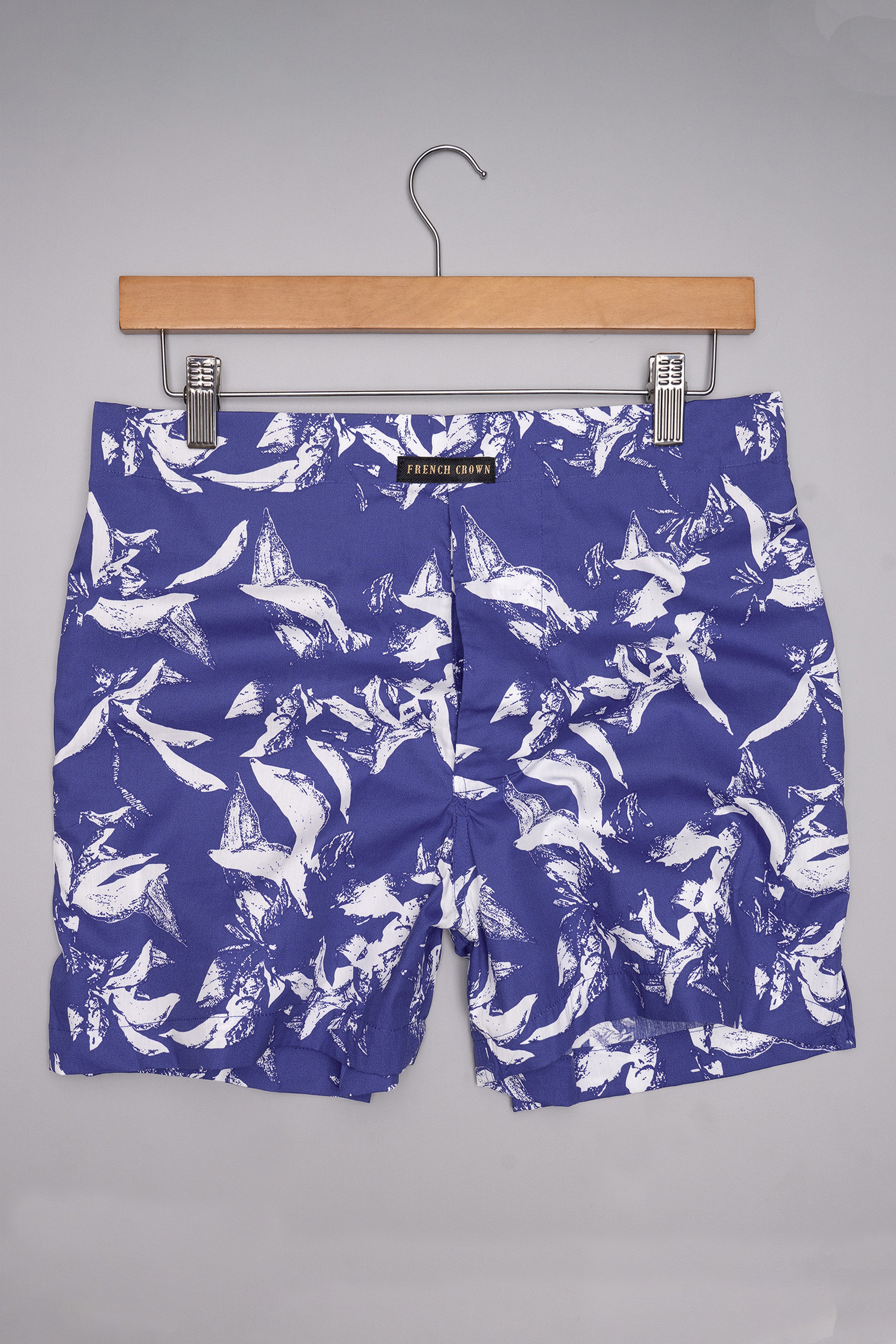 Governor Bay Blue Printed Premium Cotton Boxer