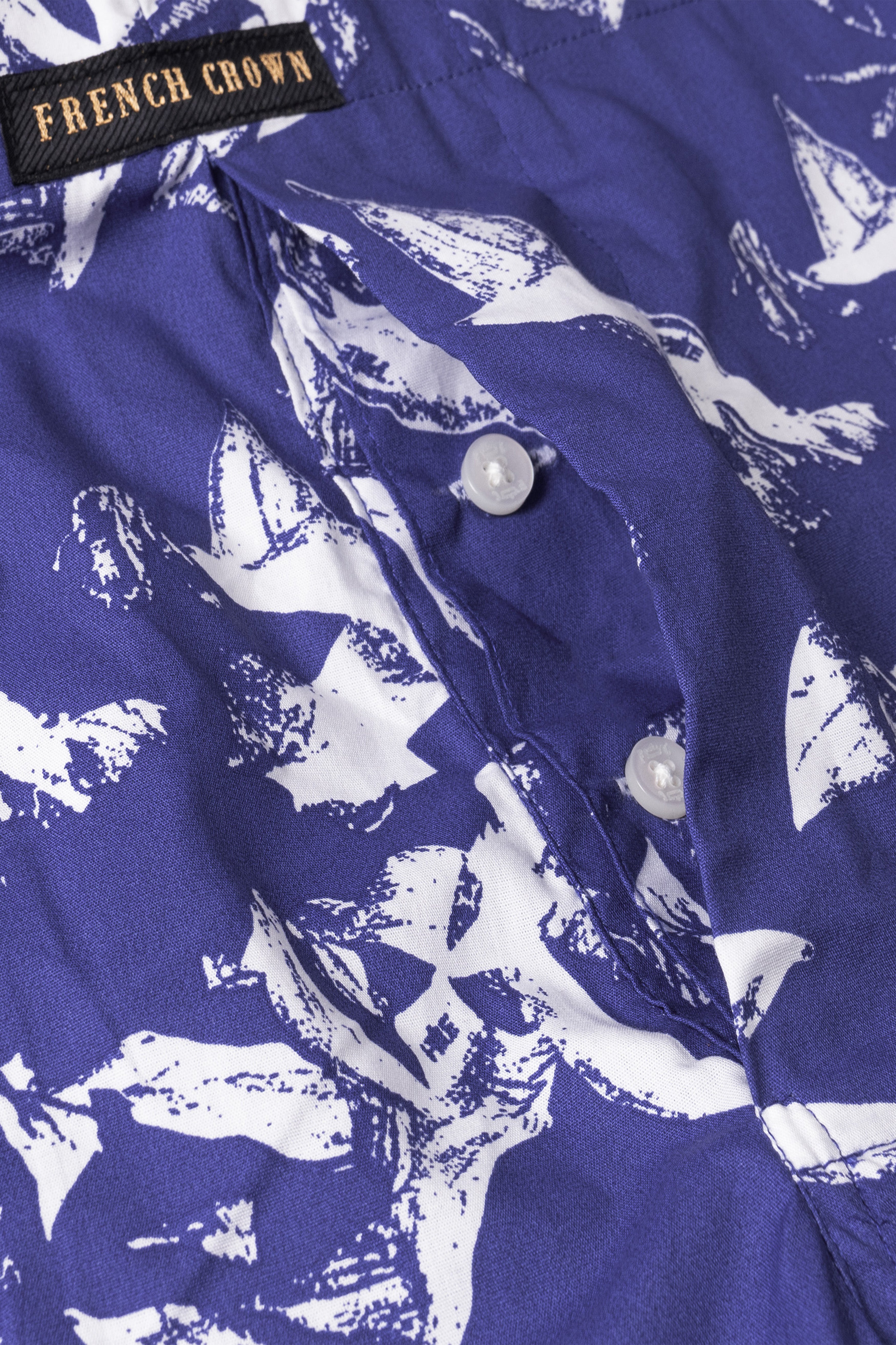 Governor Bay Blue Printed Premium Cotton Boxer