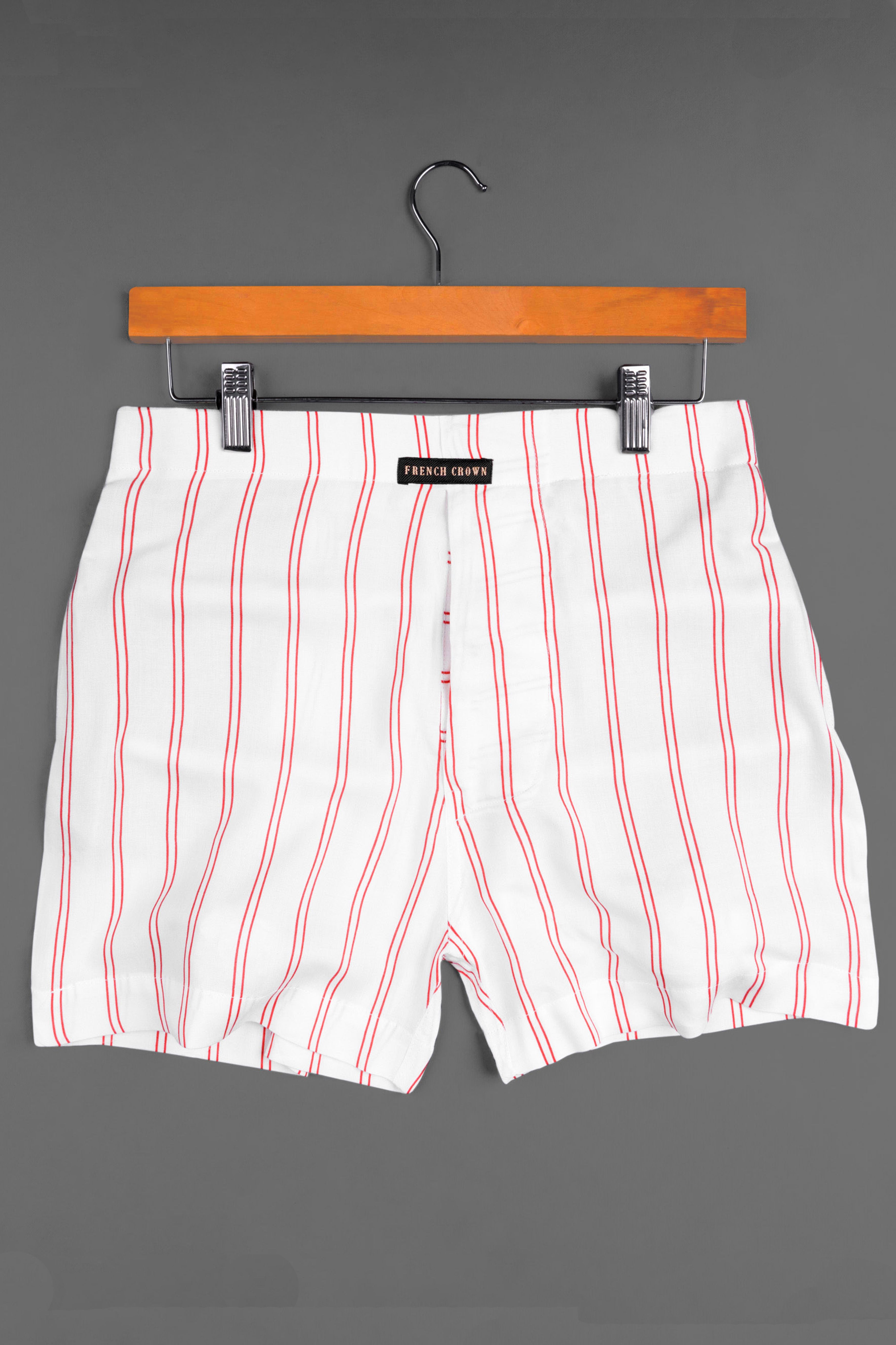 Bright White Striped Premium Tencel Boxer