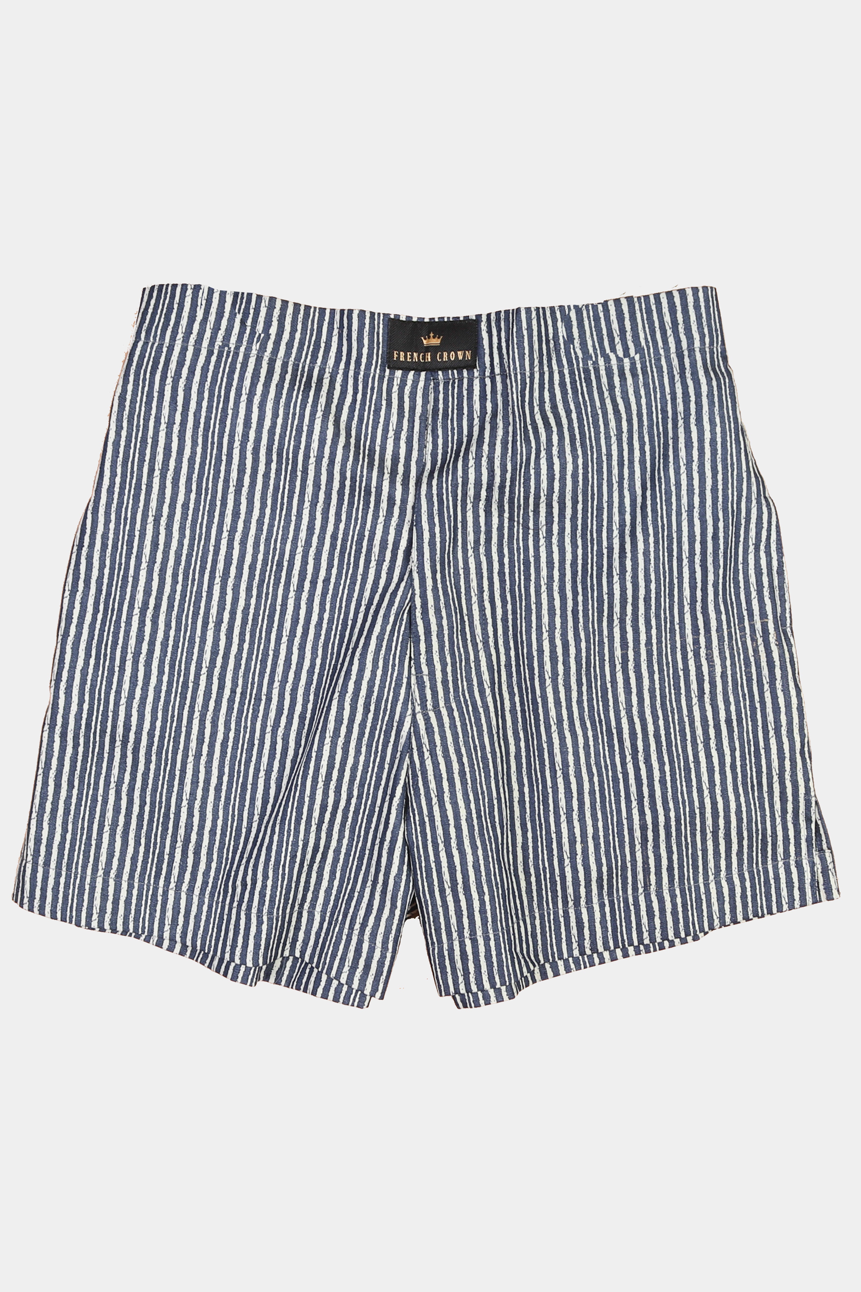 Denim Blue Striped Premium Cotton Boxer