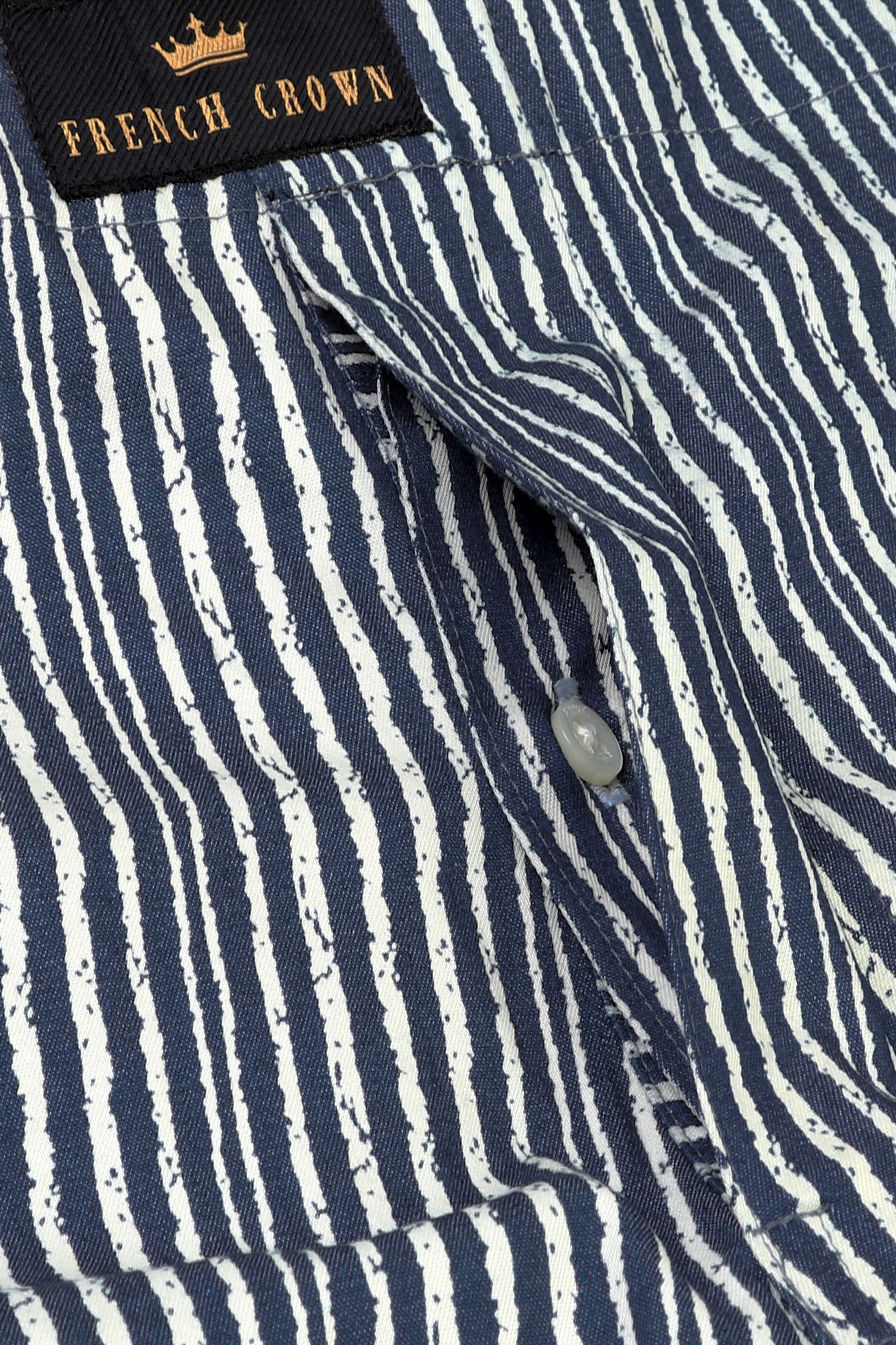 Denim Blue Striped Premium Cotton Boxer