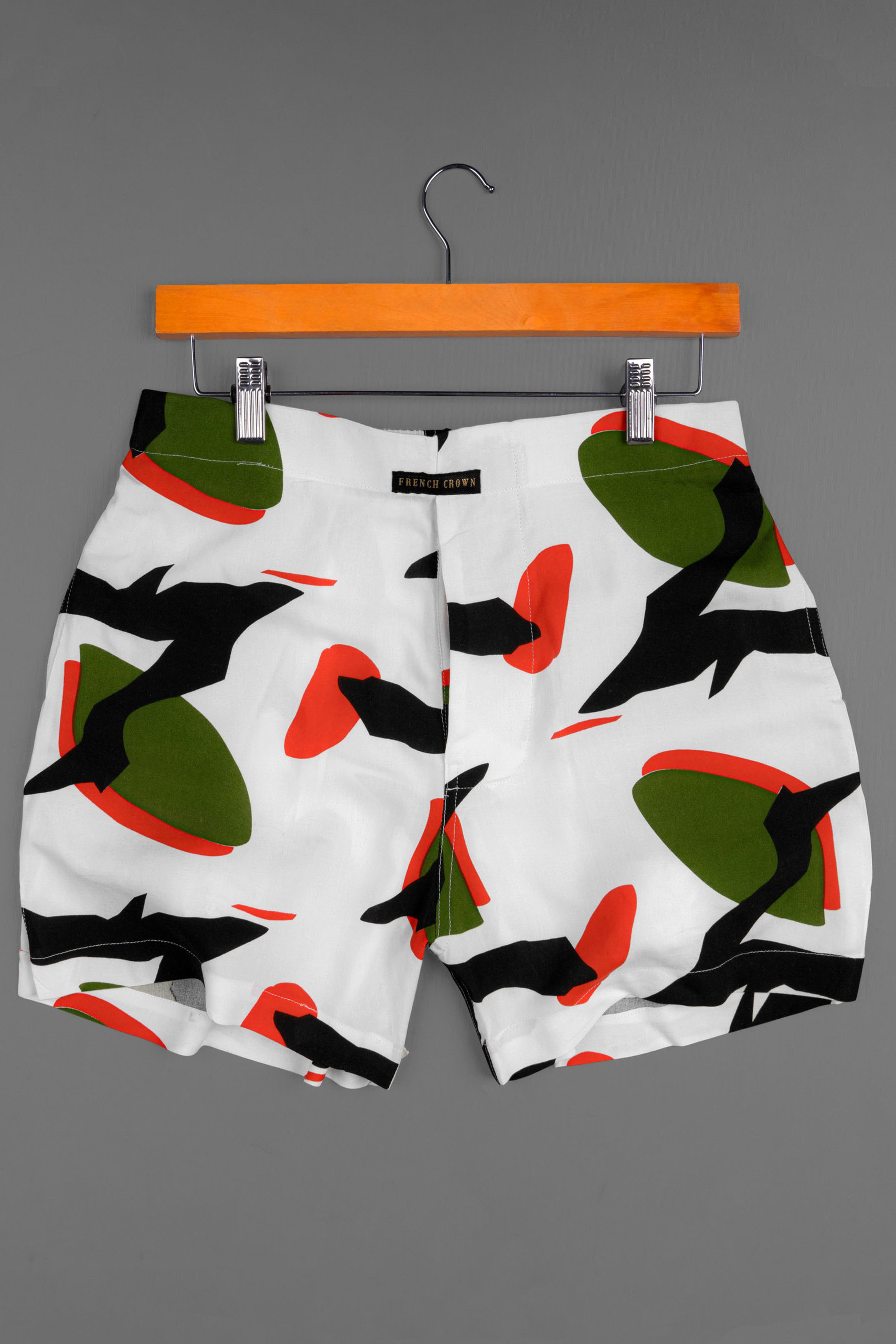 Bright White Ditsy Printed Premium Tencel Boxers