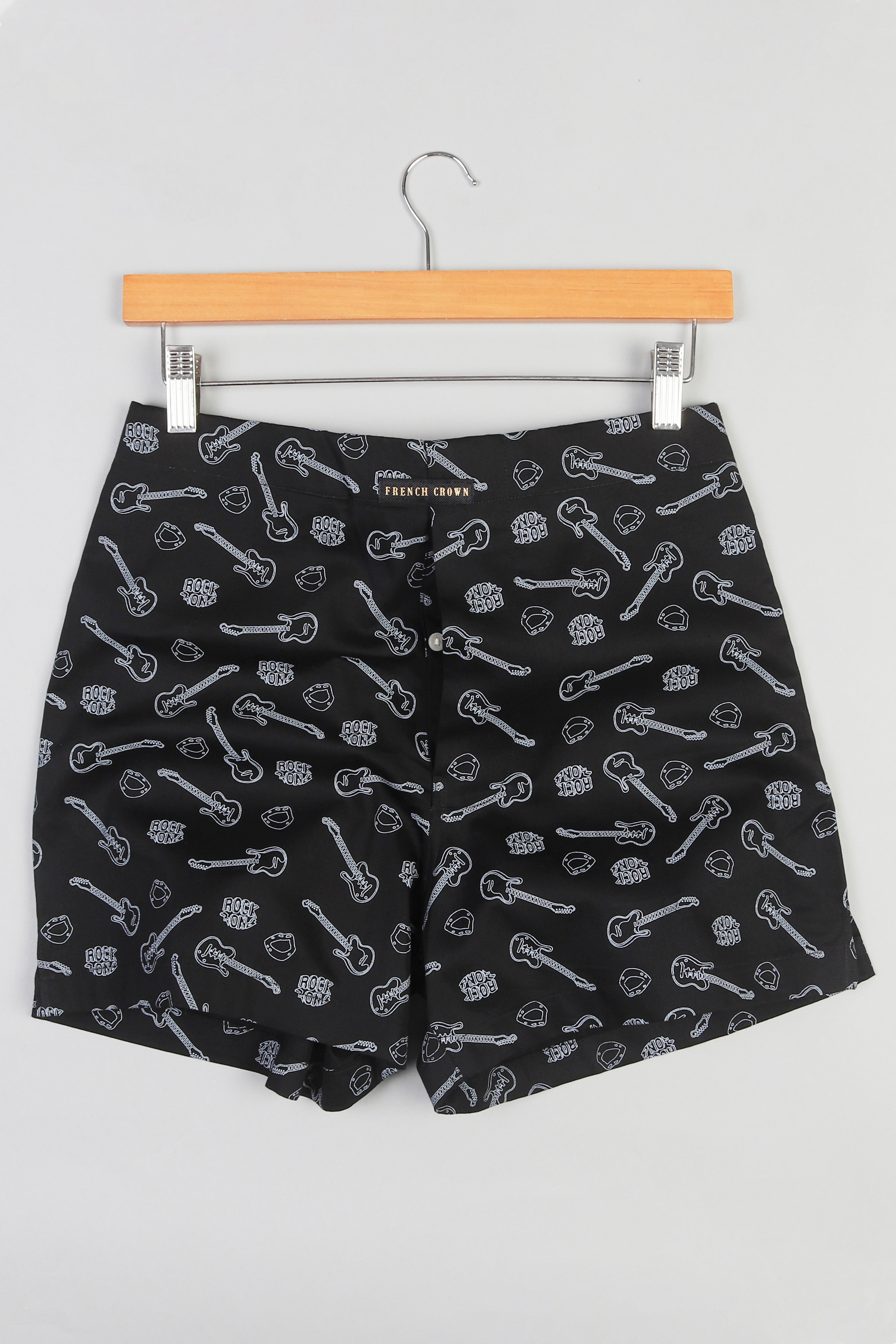 Jade Black Guitar Printed Premium Cotton Boxer