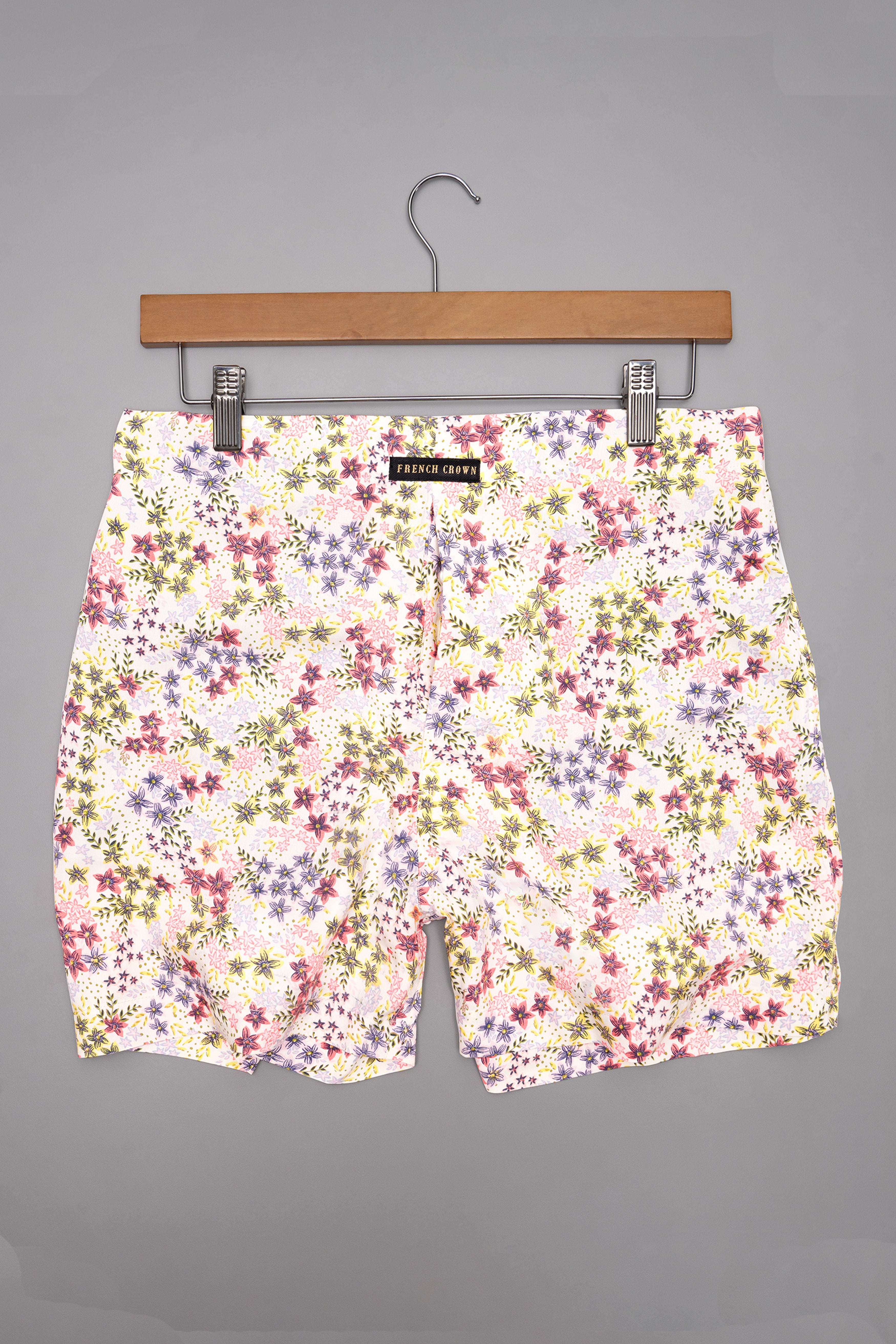 Vista White Printed Tencel Premium Cotton Boxer