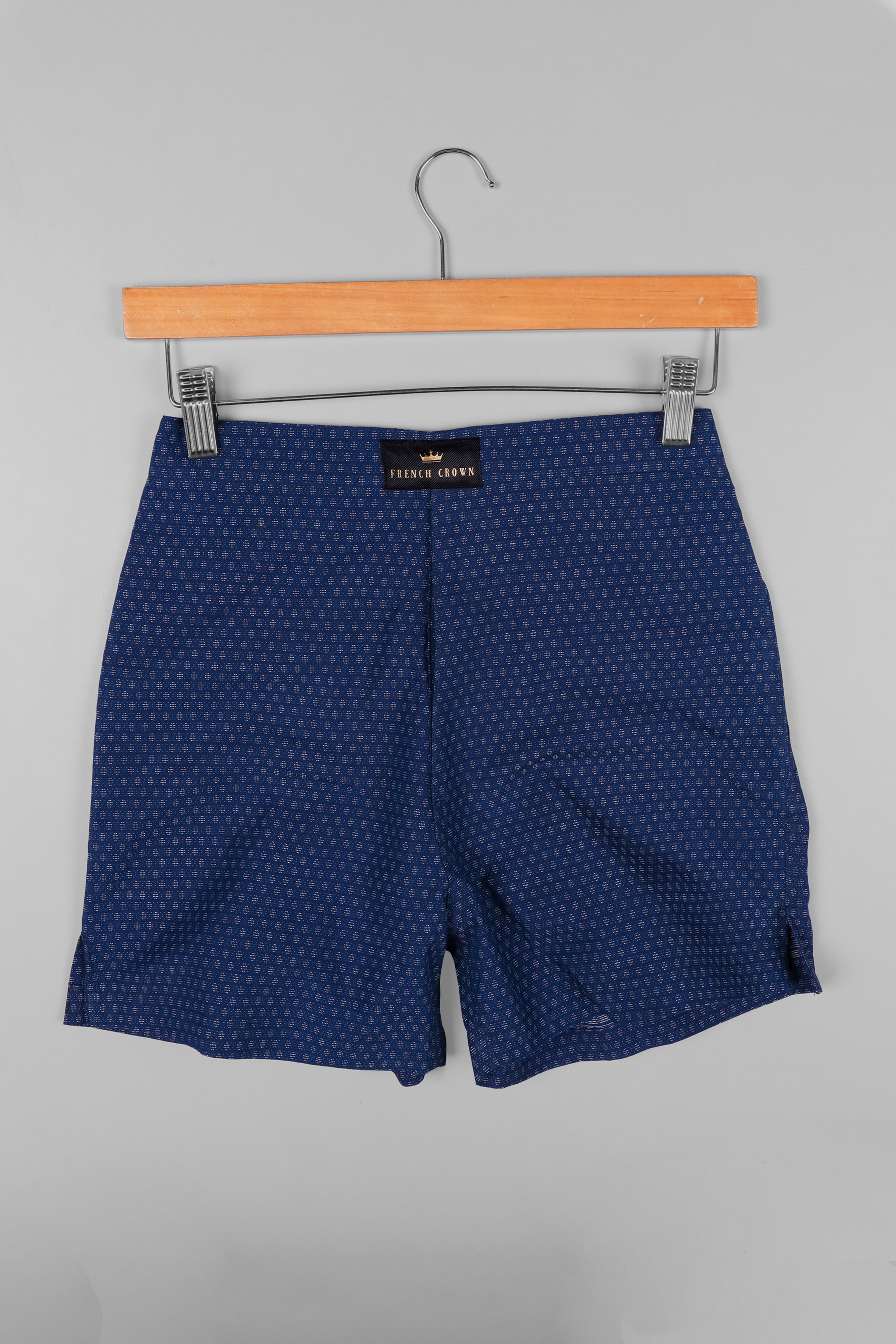 Blue Dobby Textured Premium Cotton Boxer