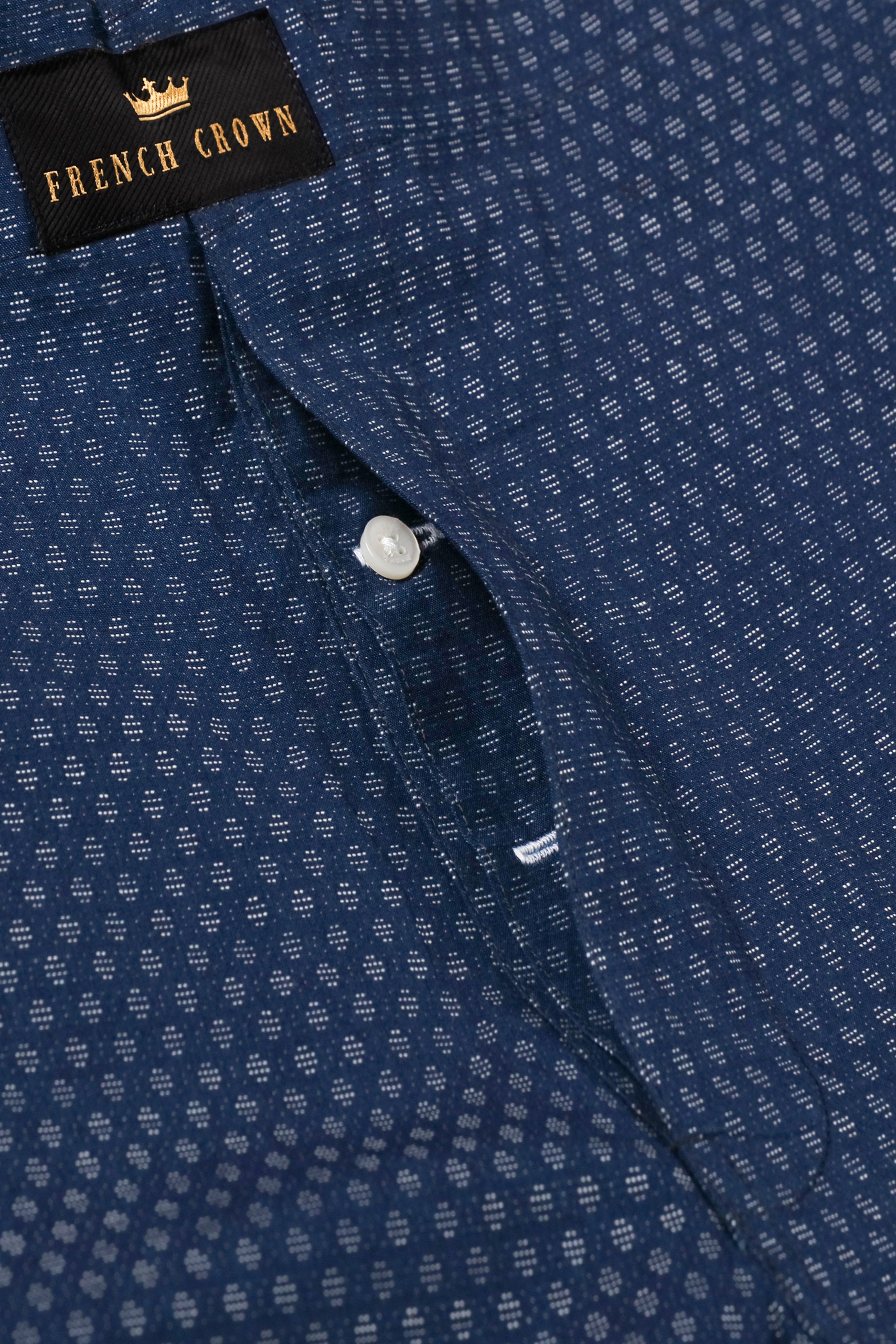 Blue Dobby Textured Premium Cotton Boxer