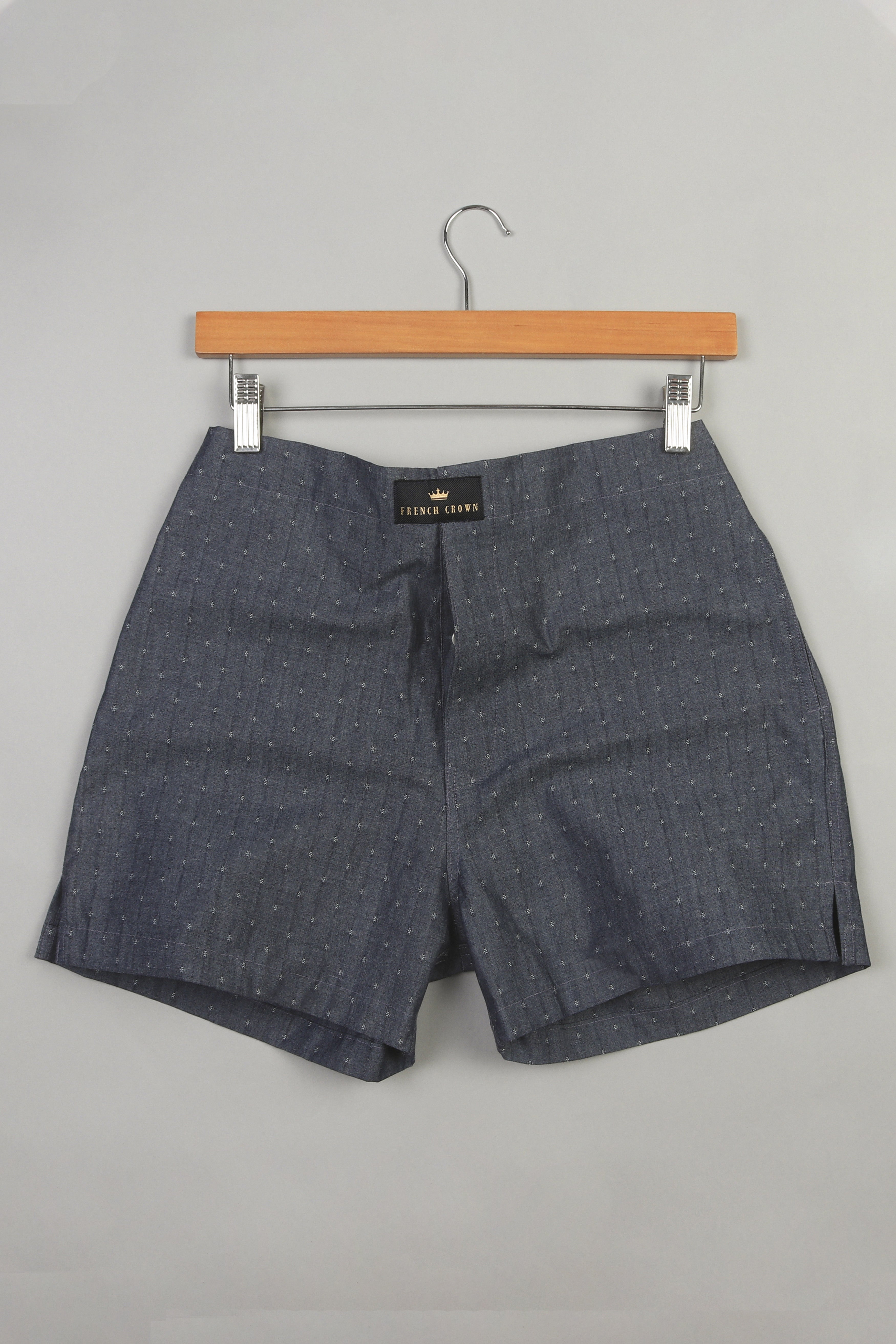 Grey Textured Premium Cotton Boxer