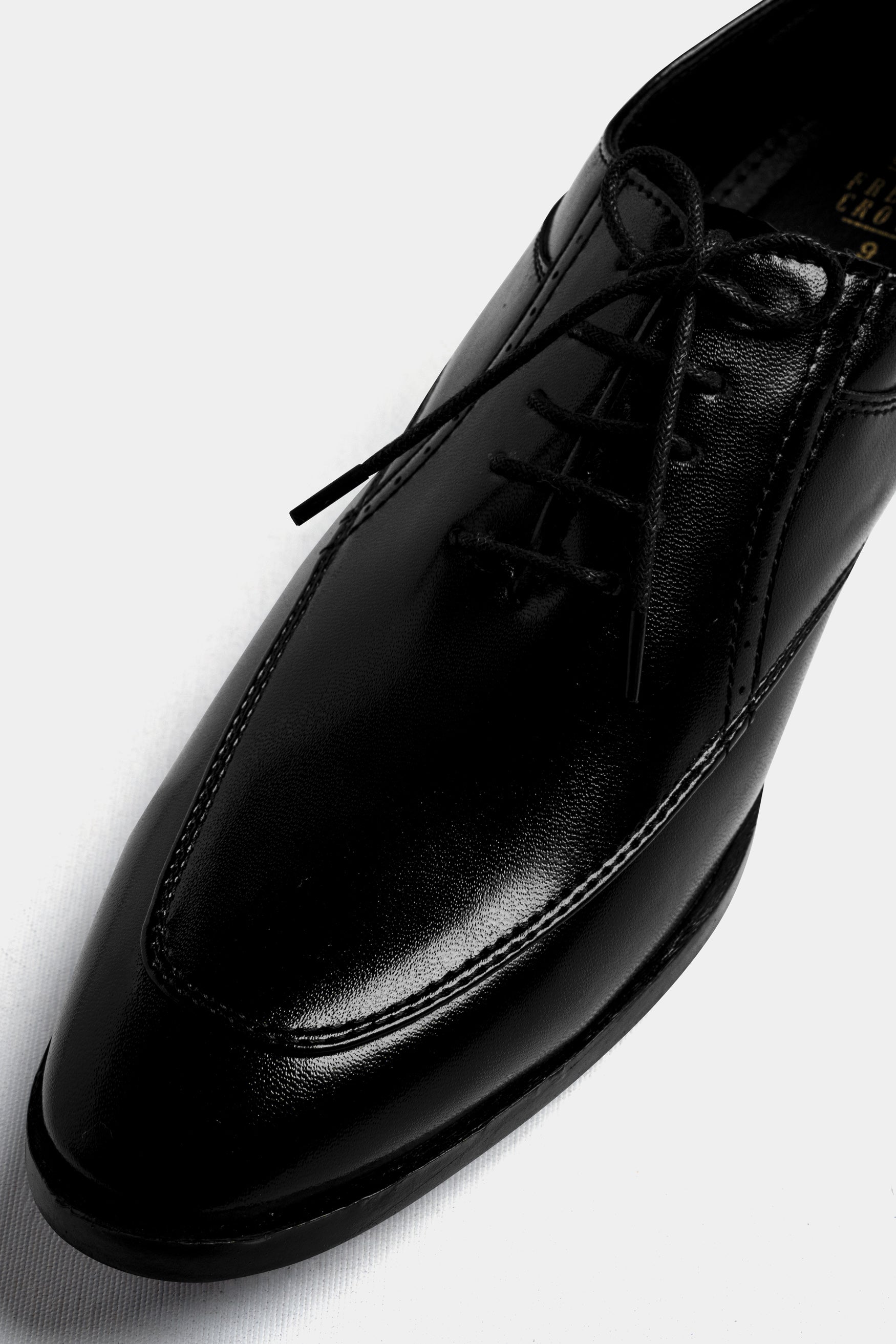 Jade Black Vegan Leather Oxford Shoes