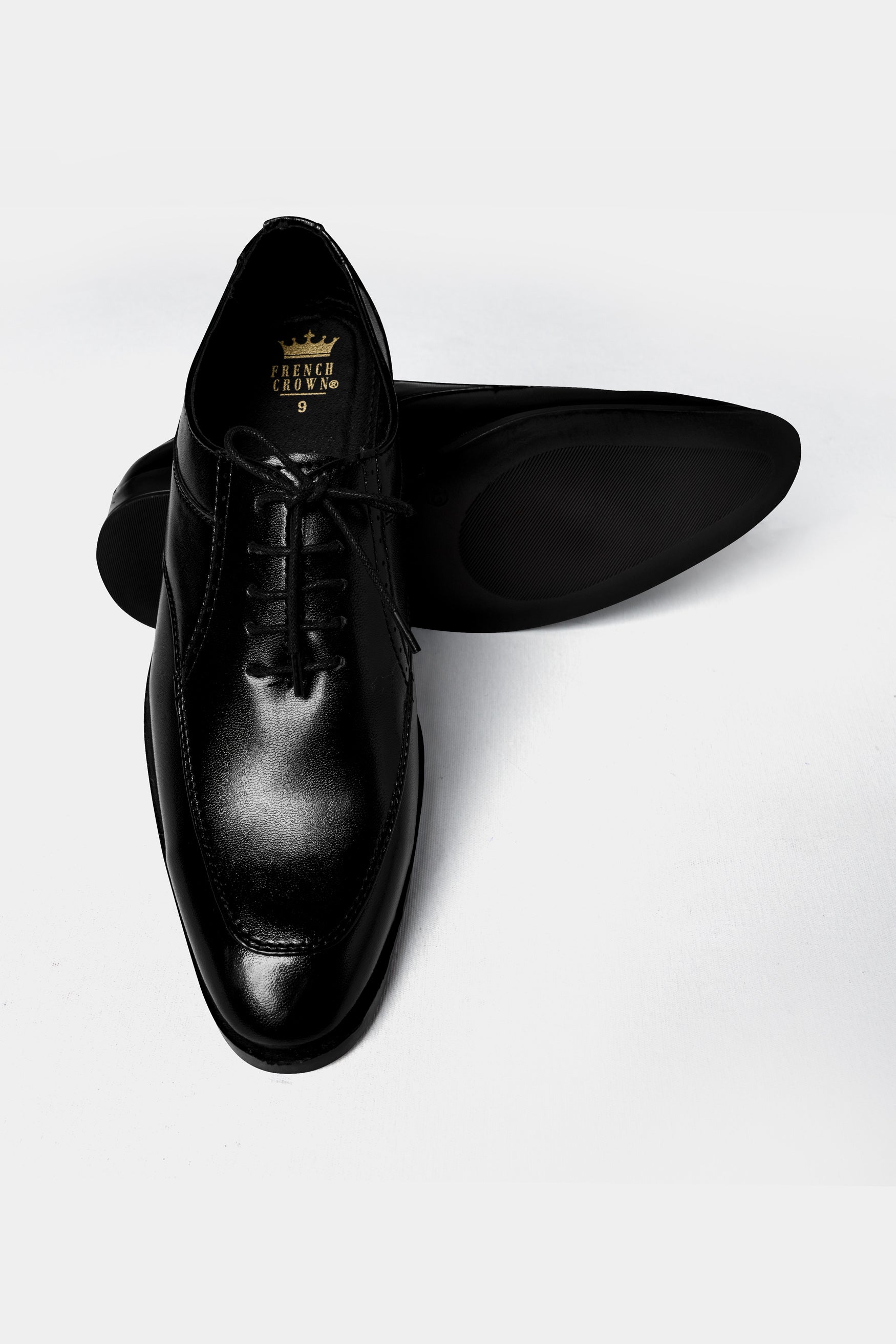 Jade Black Vegan Leather Oxford Shoes